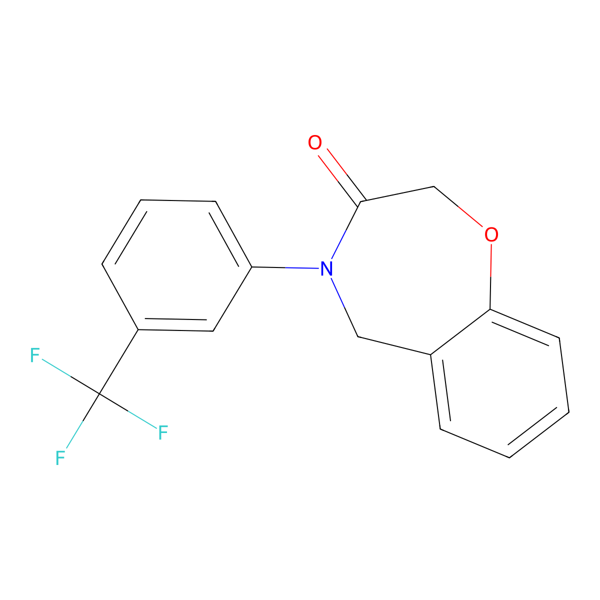 4-[3-(trifluoromethyl)phenyl]-4,5-dihydro-1,4-benzoxazepin-3(2H)-one molecular structure, CAS 1222170-19-5