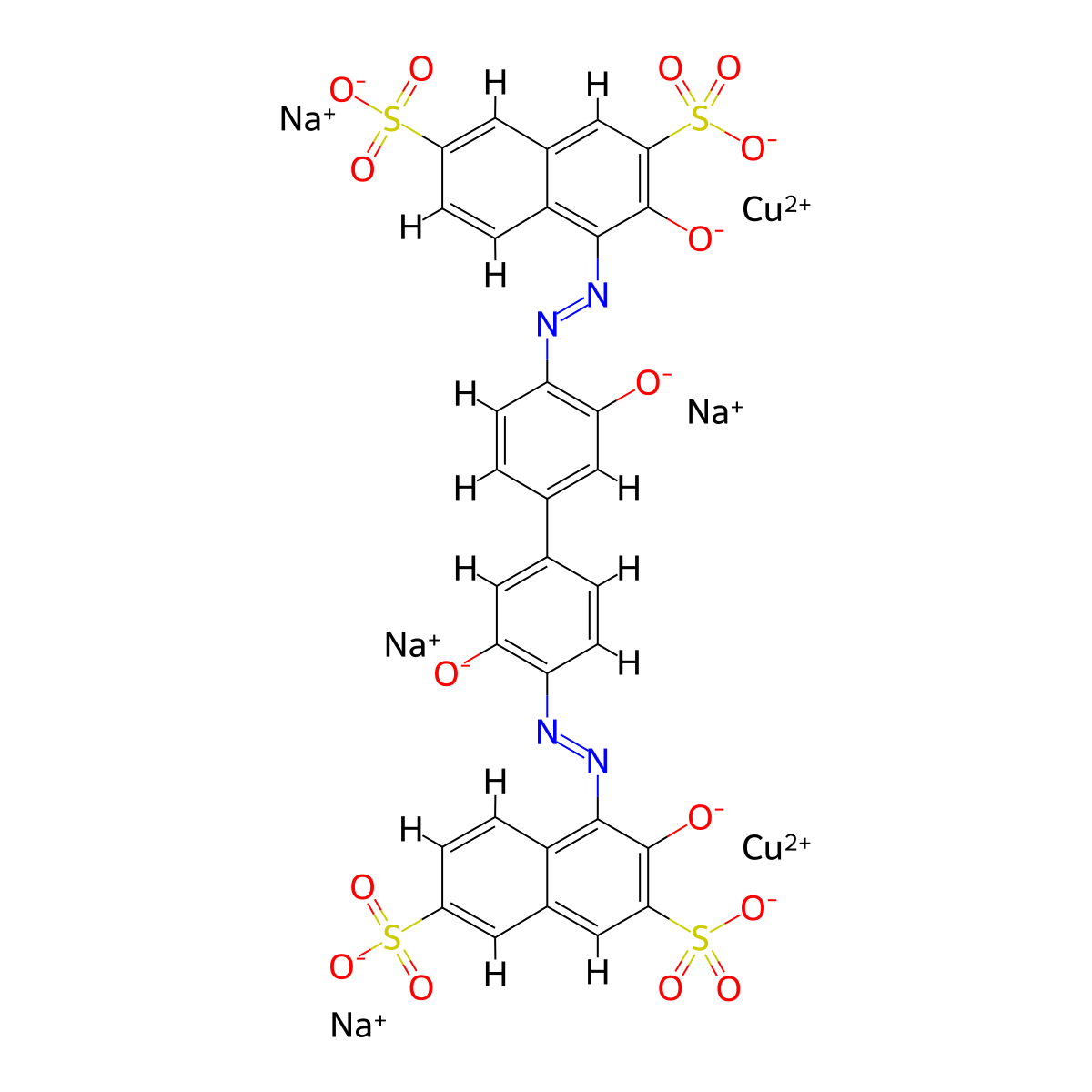 C.I. Direct Blue 80 molecular structure, CAS 12222-00-3