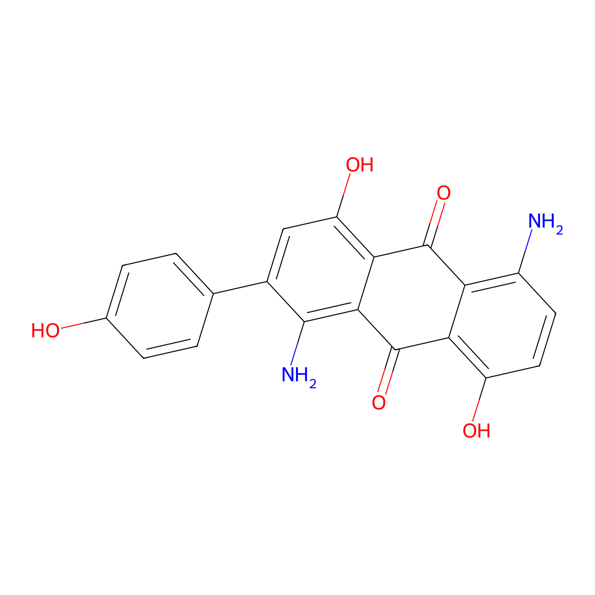 Disperse Blue 35 molecular structure, CAS 12222-75-2