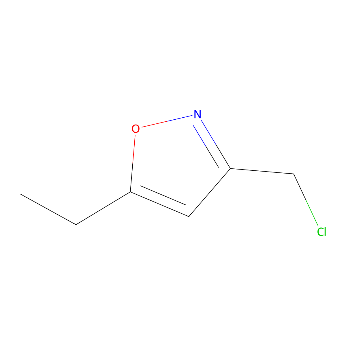 3-(Chloromethyl)-5-ethyl-1,2-oxazole molecular structure, CAS 122221-01-6