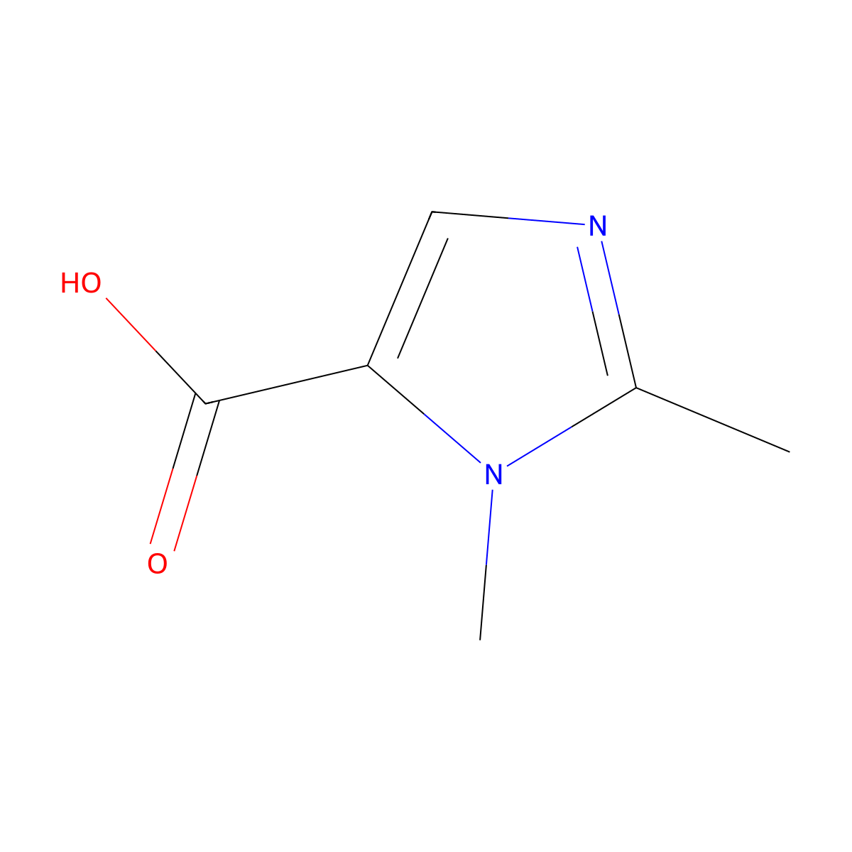 1,2-Dimethyl-1H-imidazole-5-carboxylic acid molecular structure, CAS 122222-09-7