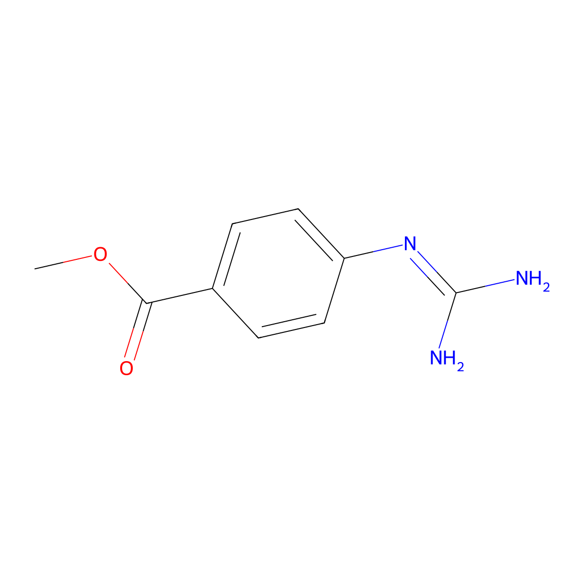 Methyl 4-carbamimidamidobenzoate molecular structure, CAS 122228-09-5