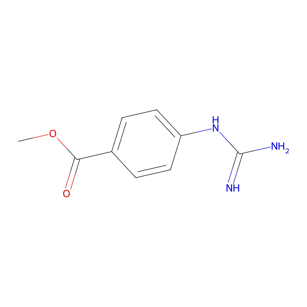Methyl 4-carbamimidamidobenzoate molecular structure, CAS 122228-09-5