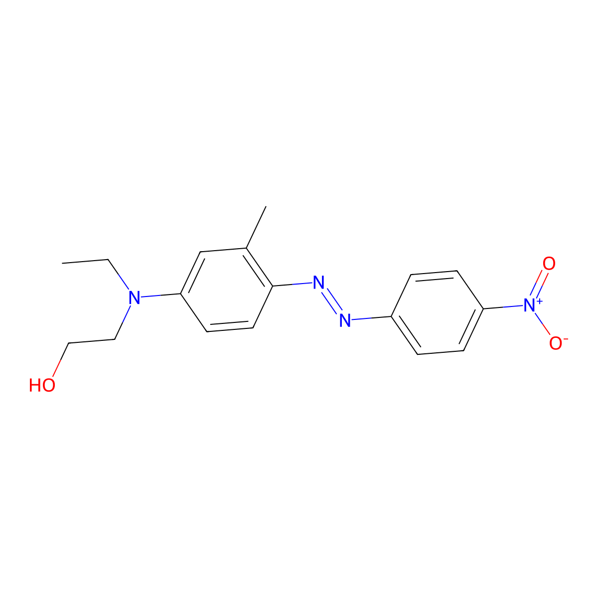 Ethanol, 2-[ethyl[3-methyl-4-[2-(4-nitrophenyl)diazenyl]phenyl]amino]- molecular structure, CAS 12223-49-3