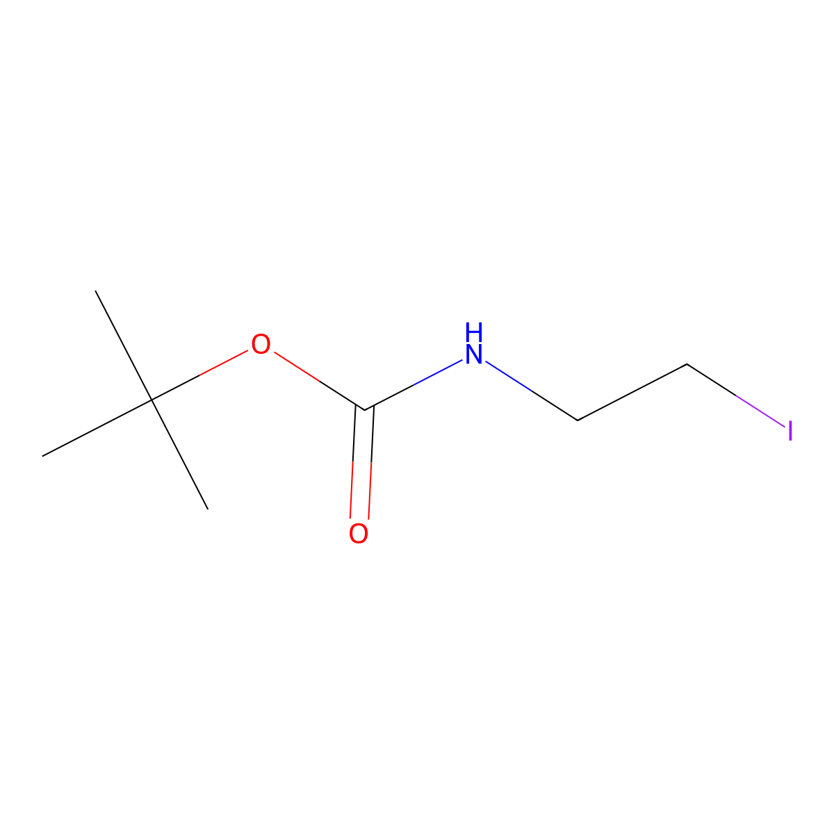 tert-butyl N-(2-iodoethyl)carbamate molecular structure, CAS 122234-46-2
