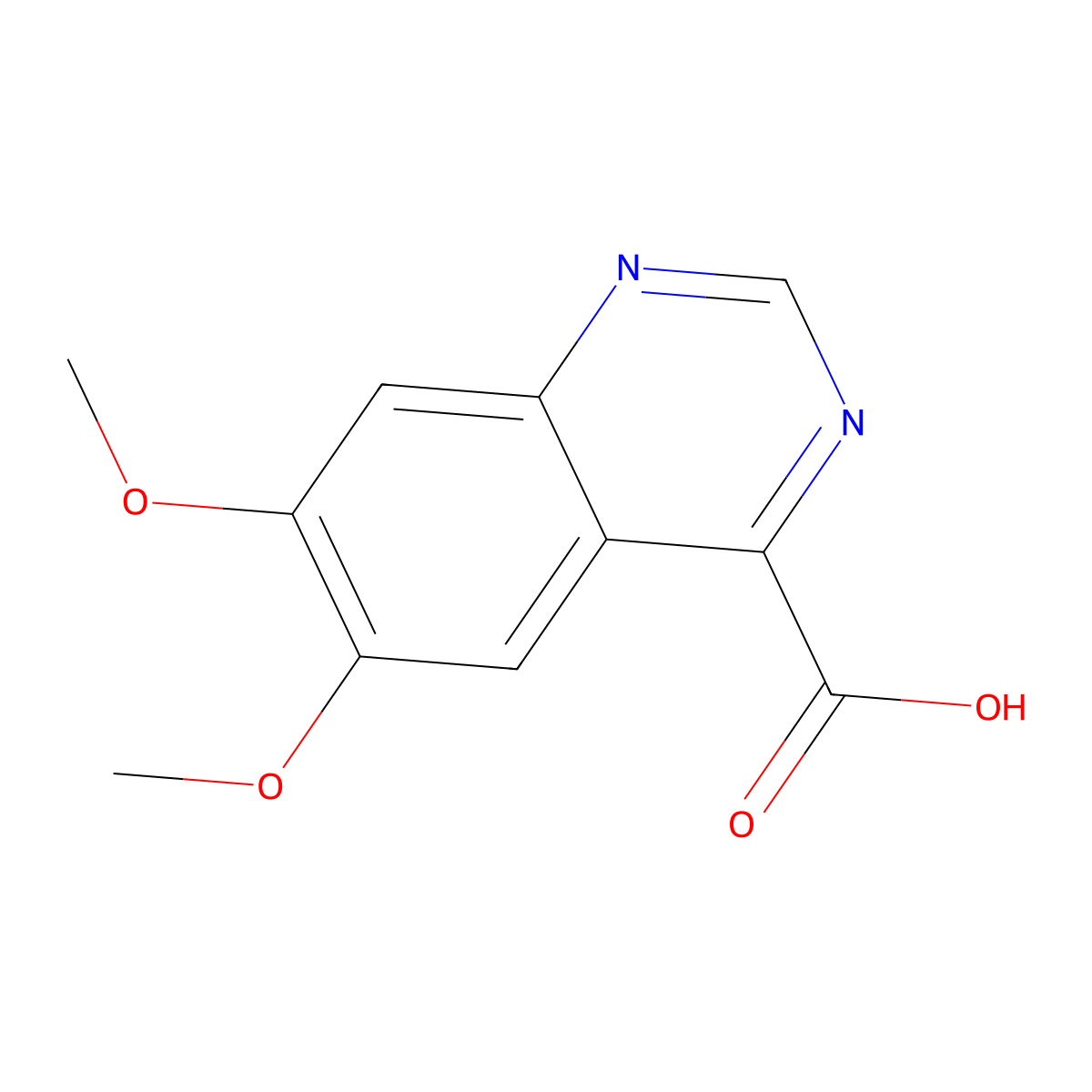 6,7-Dimethoxyquinazoline-4-carboxylic acid molecular structure, CAS 122234-85-9