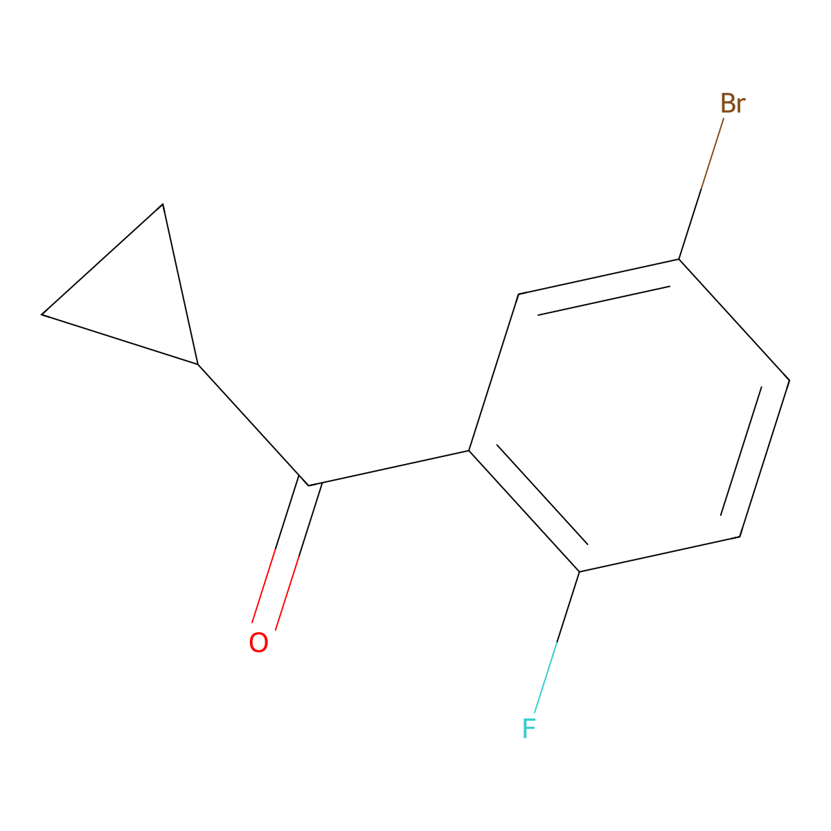 (5-Bromo-2-fluorophenyl)(cyclopropyl)methanone molecular structure, CAS 1222368-75-3