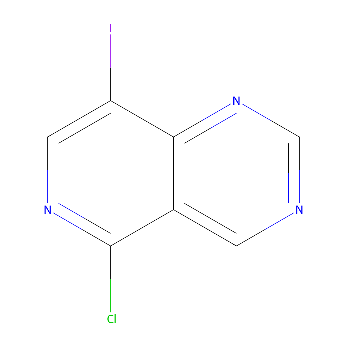 5-Chloro-8-iodopyrido[4,3-d]pyrimidine molecular structure, CAS 1222373-90-1