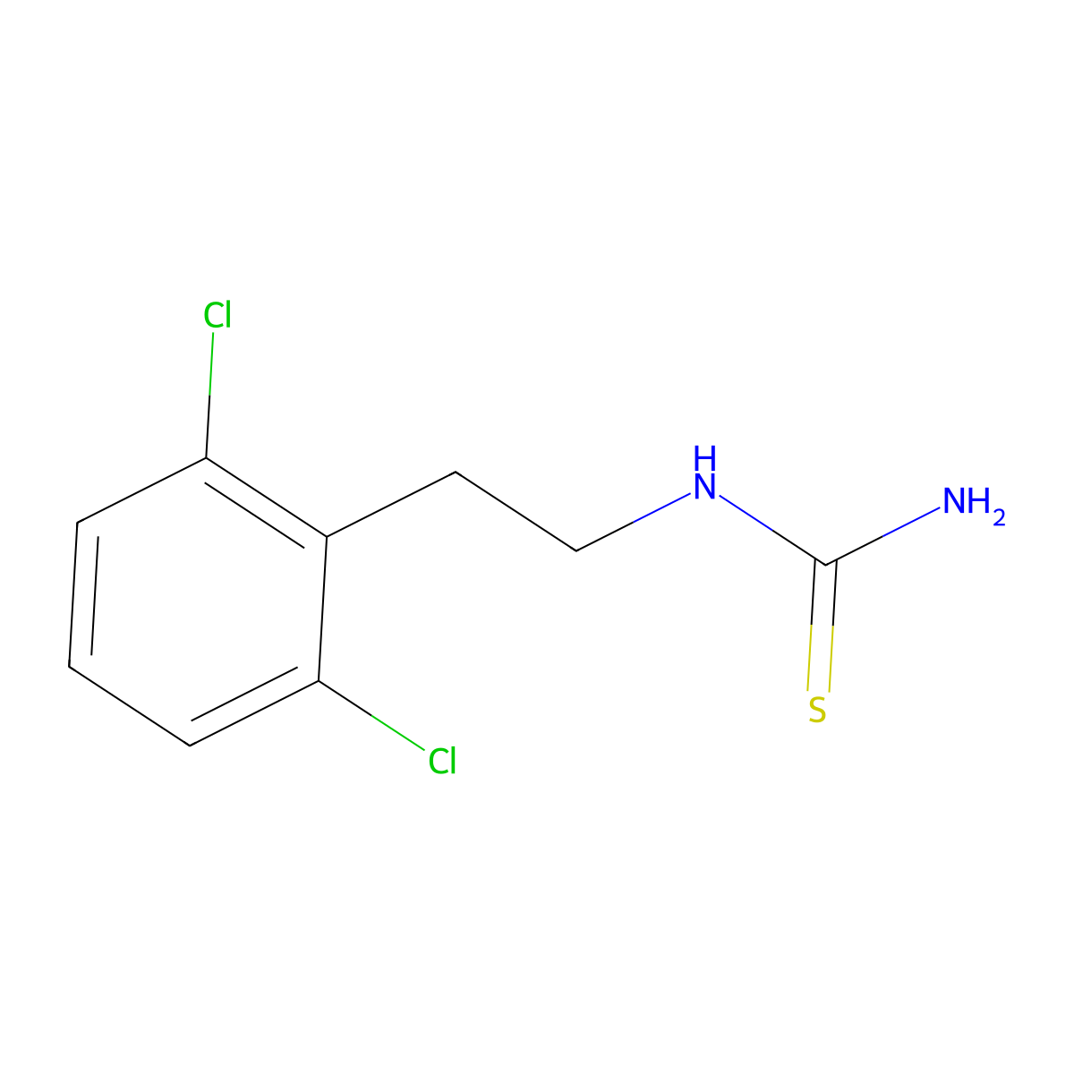 [2-(2,6-Dichlorophenyl)ethyl]thiourea molecular structure, CAS 1222374-92-6