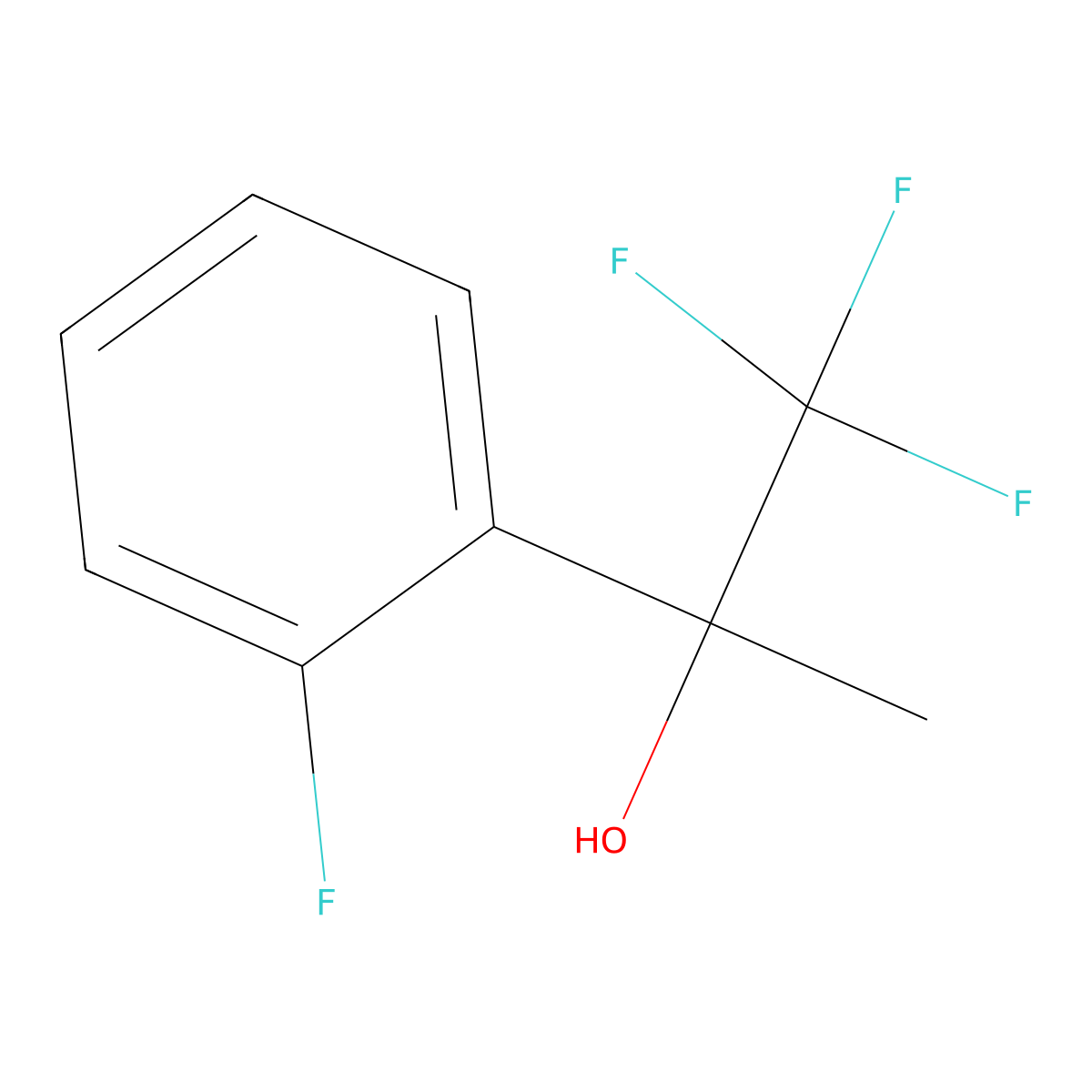 1,1,1-Trifluoro-2-(2-fluorophenyl)propan-2-ol molecular structure, CAS 122243-20-3