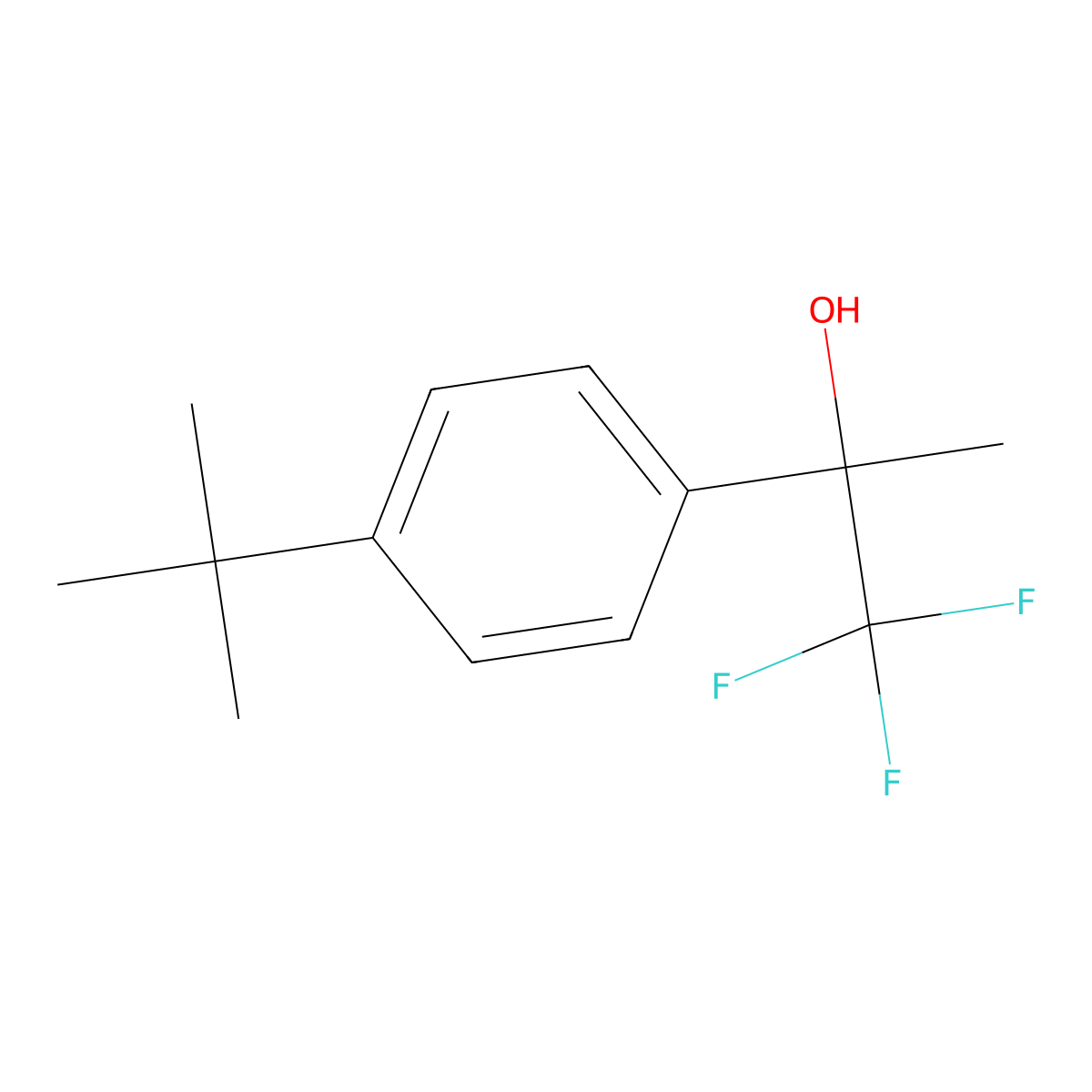 2-(4-(Tert-butyl)phenyl)-1,1,1-trifluoropropan-2-ol molecular structure, CAS 122243-26-9