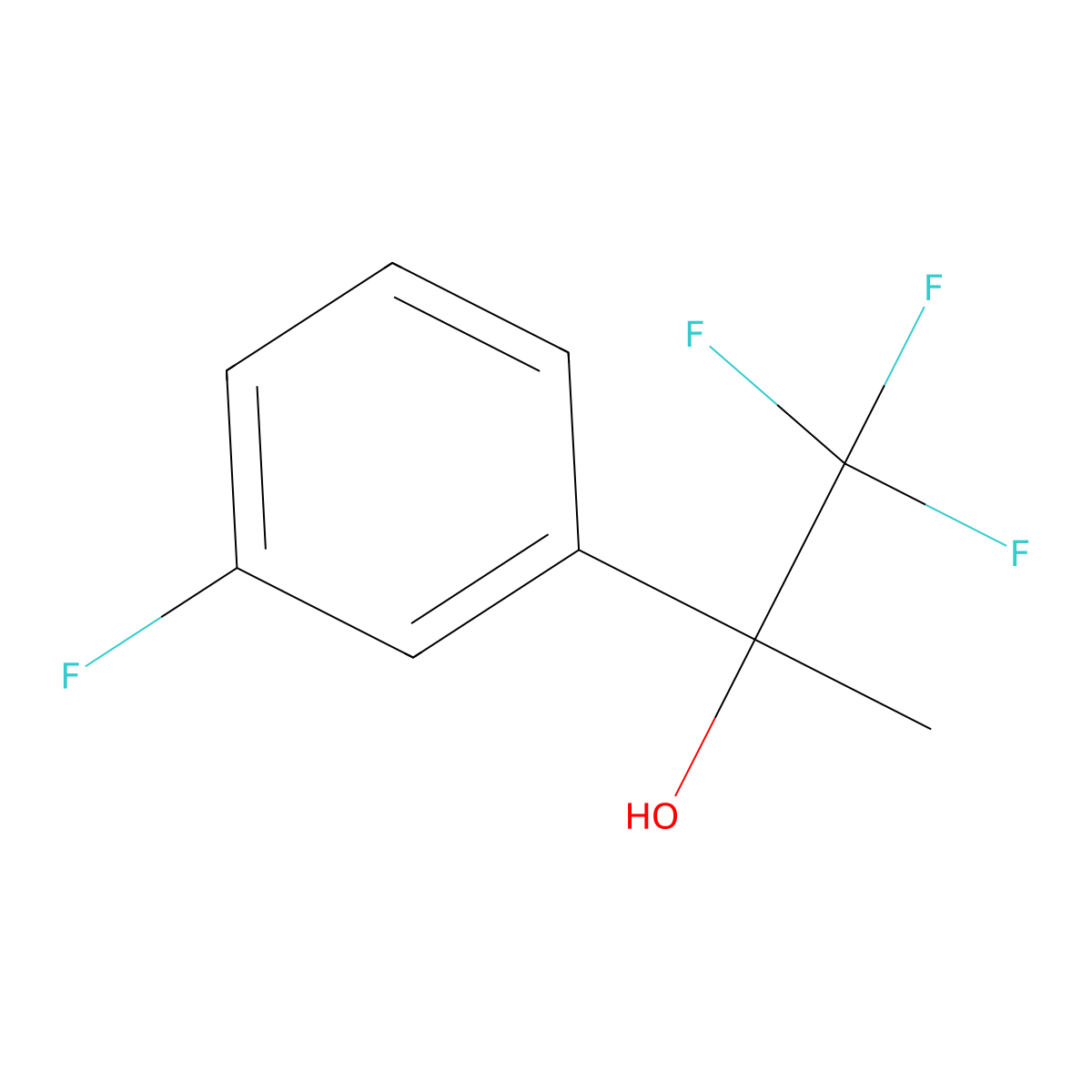 1,1,1-Trifluoro-2-(3-fluorophenyl)propan-2-ol molecular structure, CAS 122243-29-2