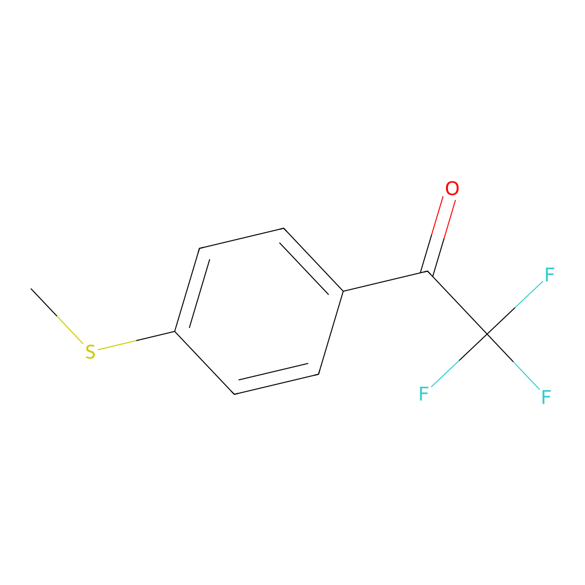 4'-Thiomethyl-2,2,2-trifluoroacetophenone molecular structure, CAS 122243-33-8