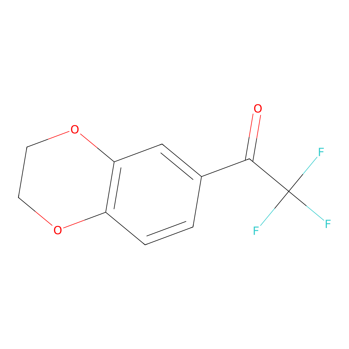 1-(2,3-Dihydrobenzo[b][1,4]dioxin-6-yl)-2,2,2-trifluoroethanone molecular structure, CAS 122243-34-9