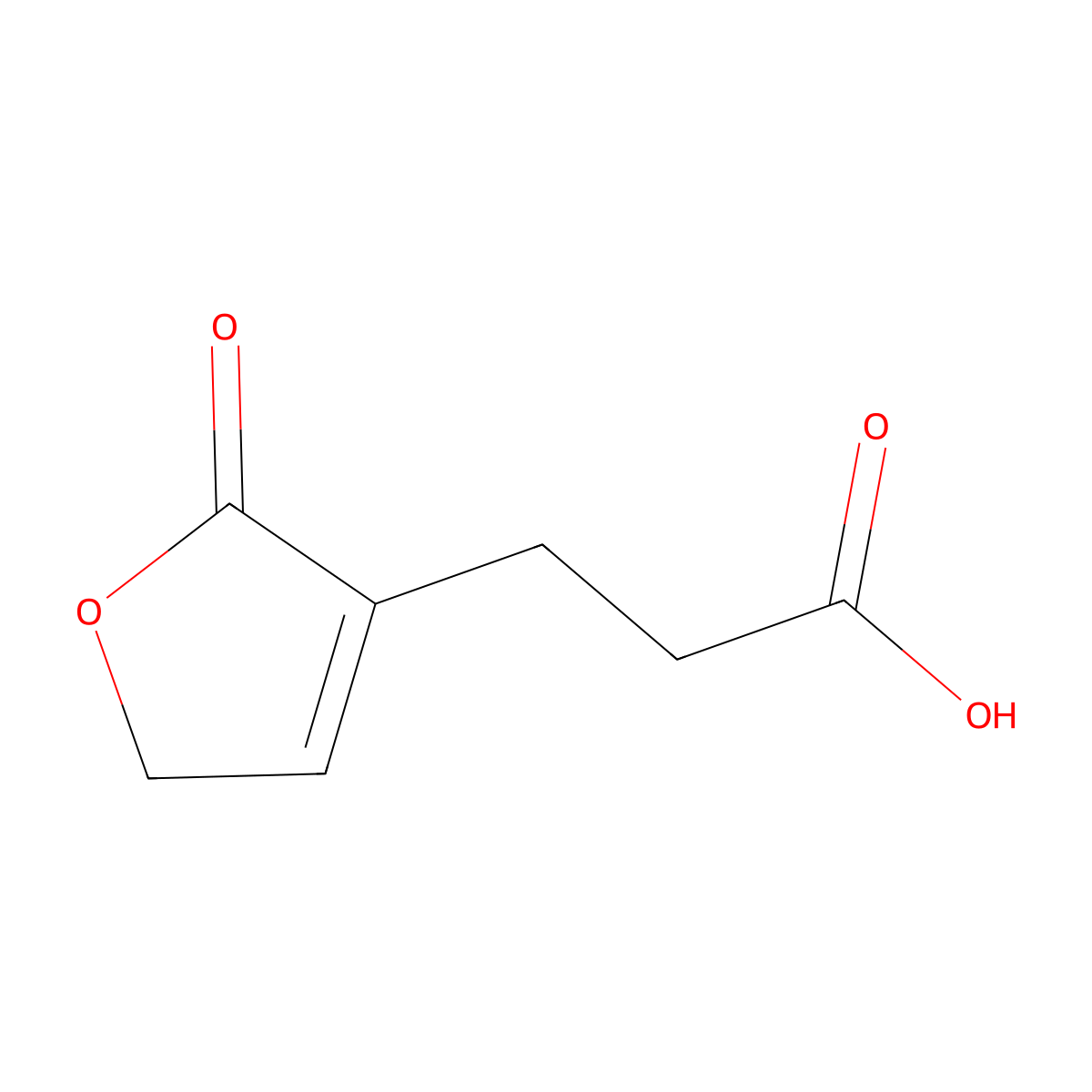 3-(2-Oxo-2,5-dihydro-3-furanyl)propanoic acid molecular structure, CAS 122246-01-9