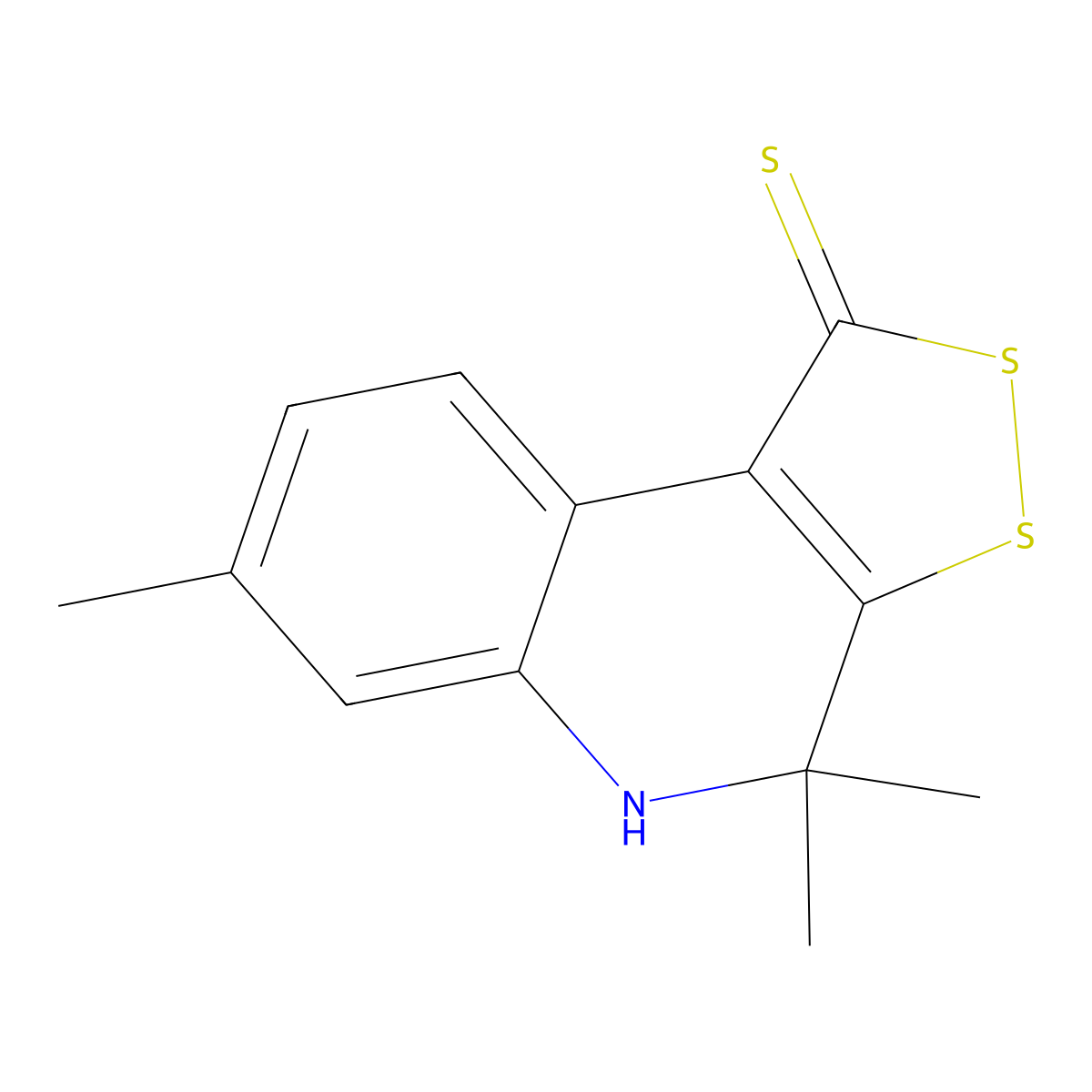 4,4,7-trimethyl-4,5-dihydro-1H-[1,2]dithiolo[3,4-c]quinoline-1-thione molecular structure, CAS 122246-13-3