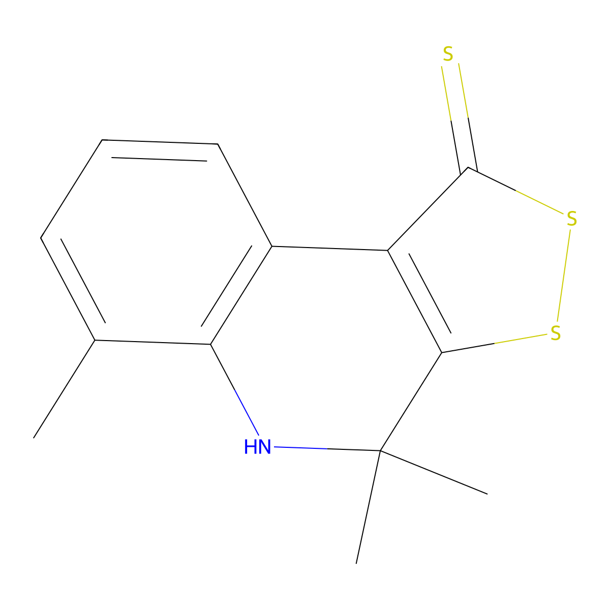 4,4,6-trimethyl-4,5-dihydro-1H-[1,2]dithiolo[3,4-c]quinoline-1-thione molecular structure, CAS 122246-14-4