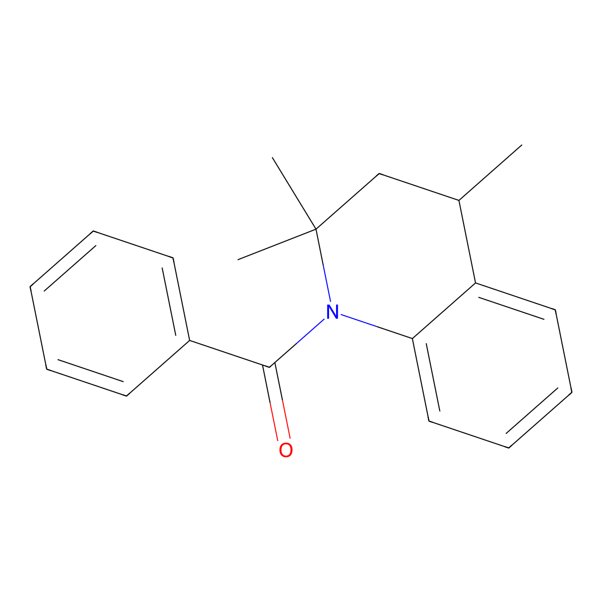 (3,4-Dihydro-2,2,4-trimethyl-1(2H)-quinolinyl)phenylmethanone molecular structure, CAS 122246-16-6