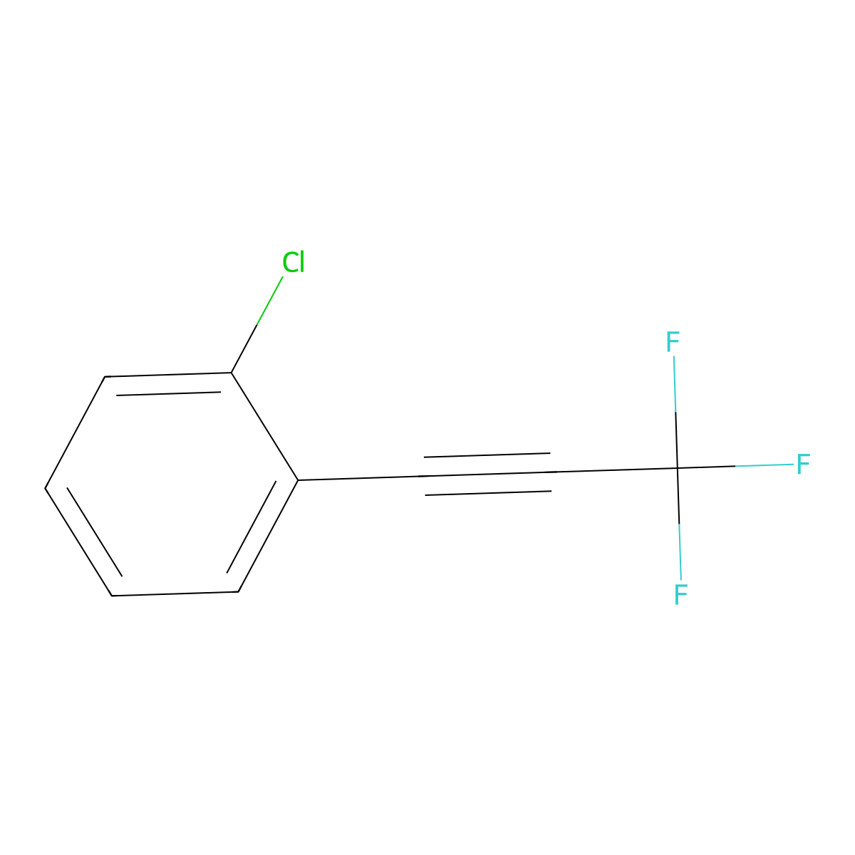 1-(2-Chlorophenyl)-3,3,3-trifluoro-1-propyne molecular structure, CAS 122247-01-2