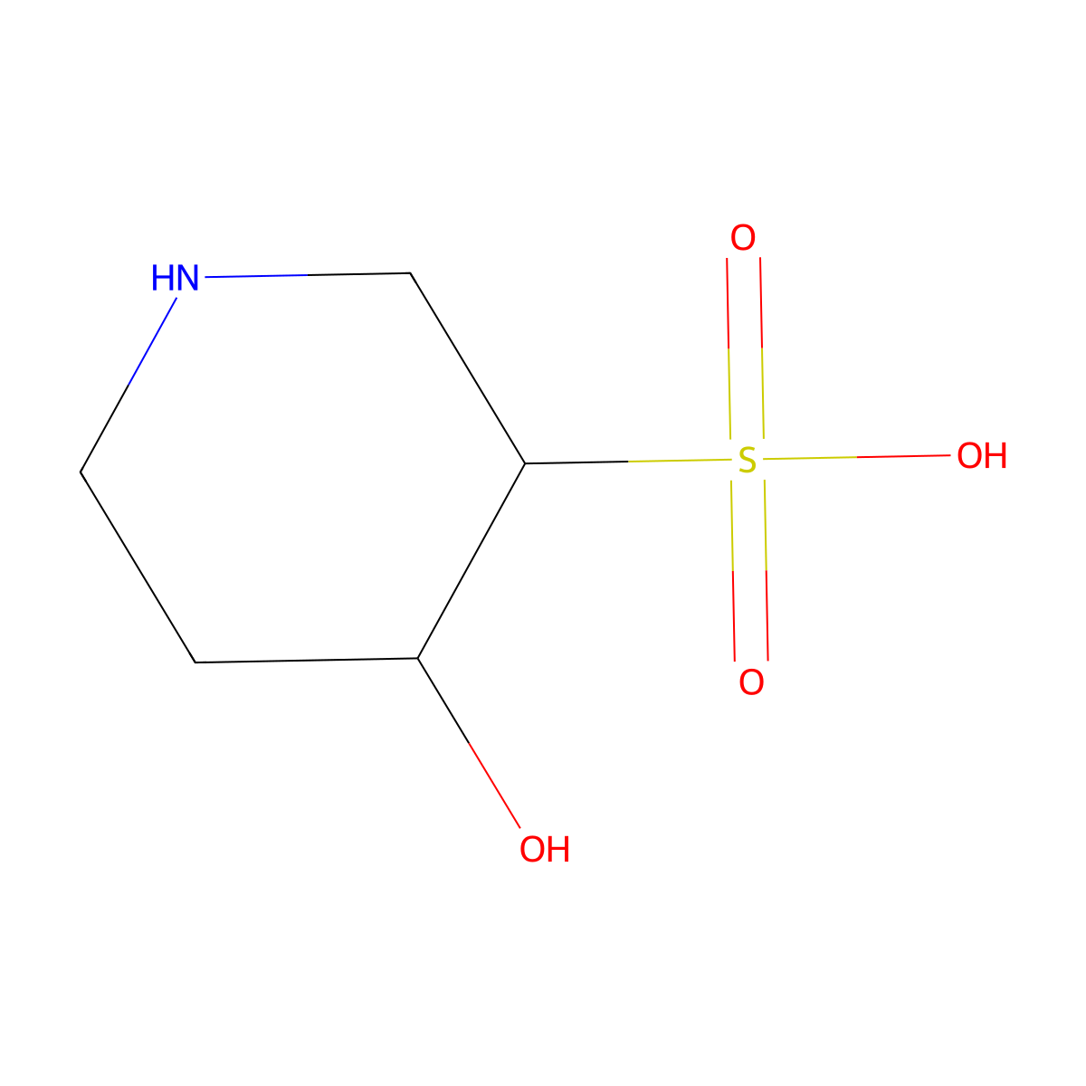4-Hydroxypiperidine-3-sulfonic acid molecular structure, CAS 1222506-53-7