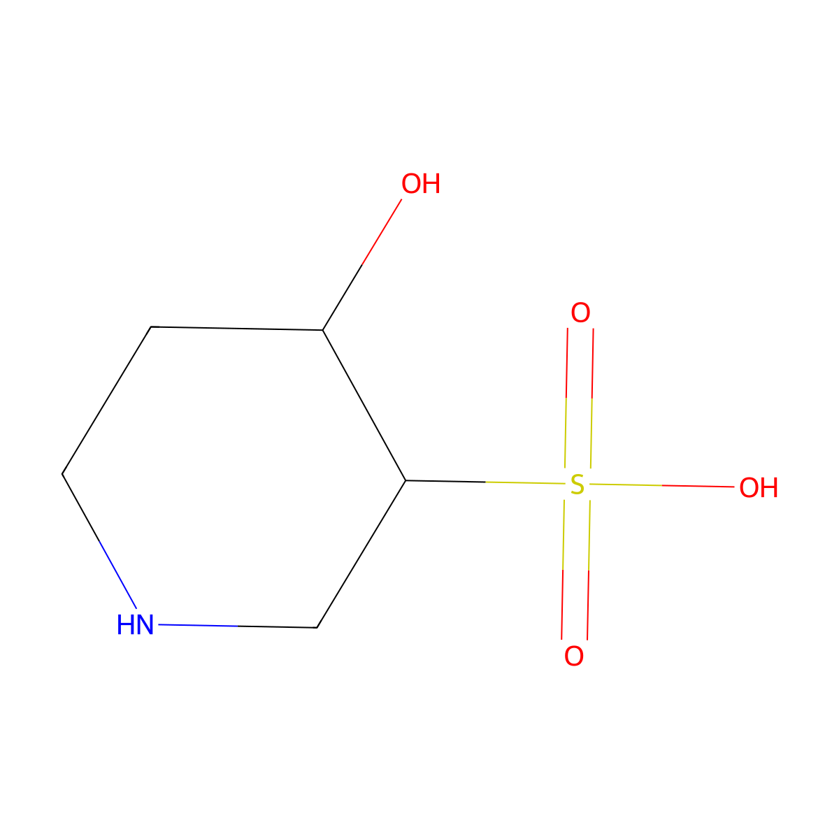 4-Hydroxypiperidine-3-sulfonic acid molecular structure, CAS 1222506-53-7