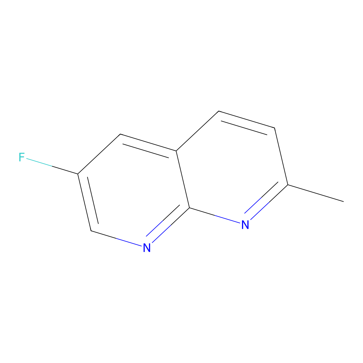 6-Fluoro-2-methyl-1,8-naphthyridine molecular structure, CAS 1222533-71-2