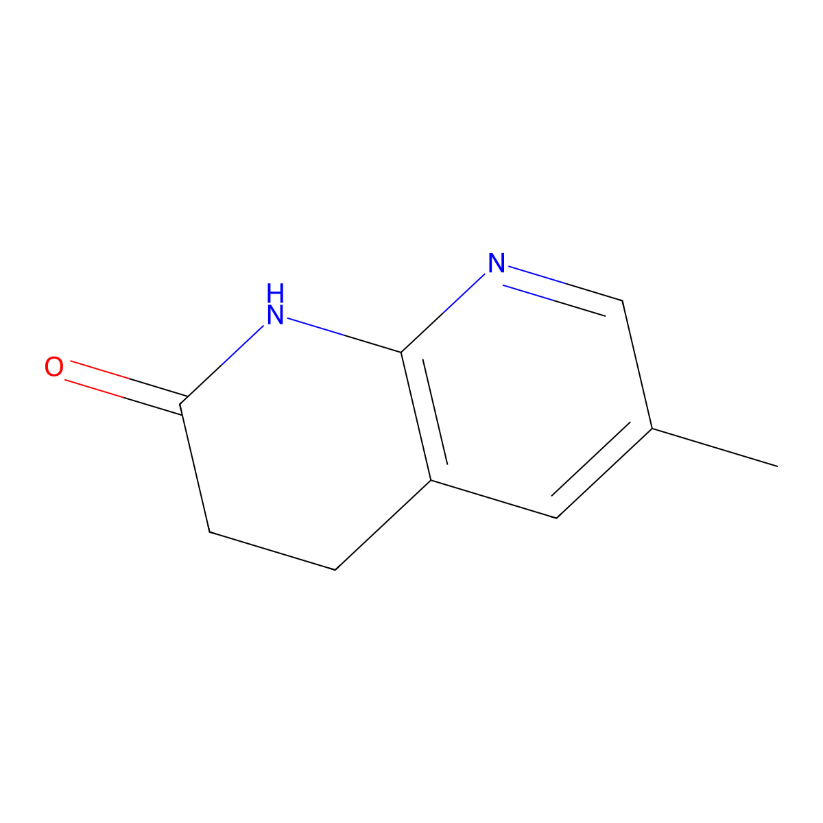 6-Methyl-3,4-dihydro-1,8-naphthyridin-2(1H)-one molecular structure, CAS 1222533-73-4