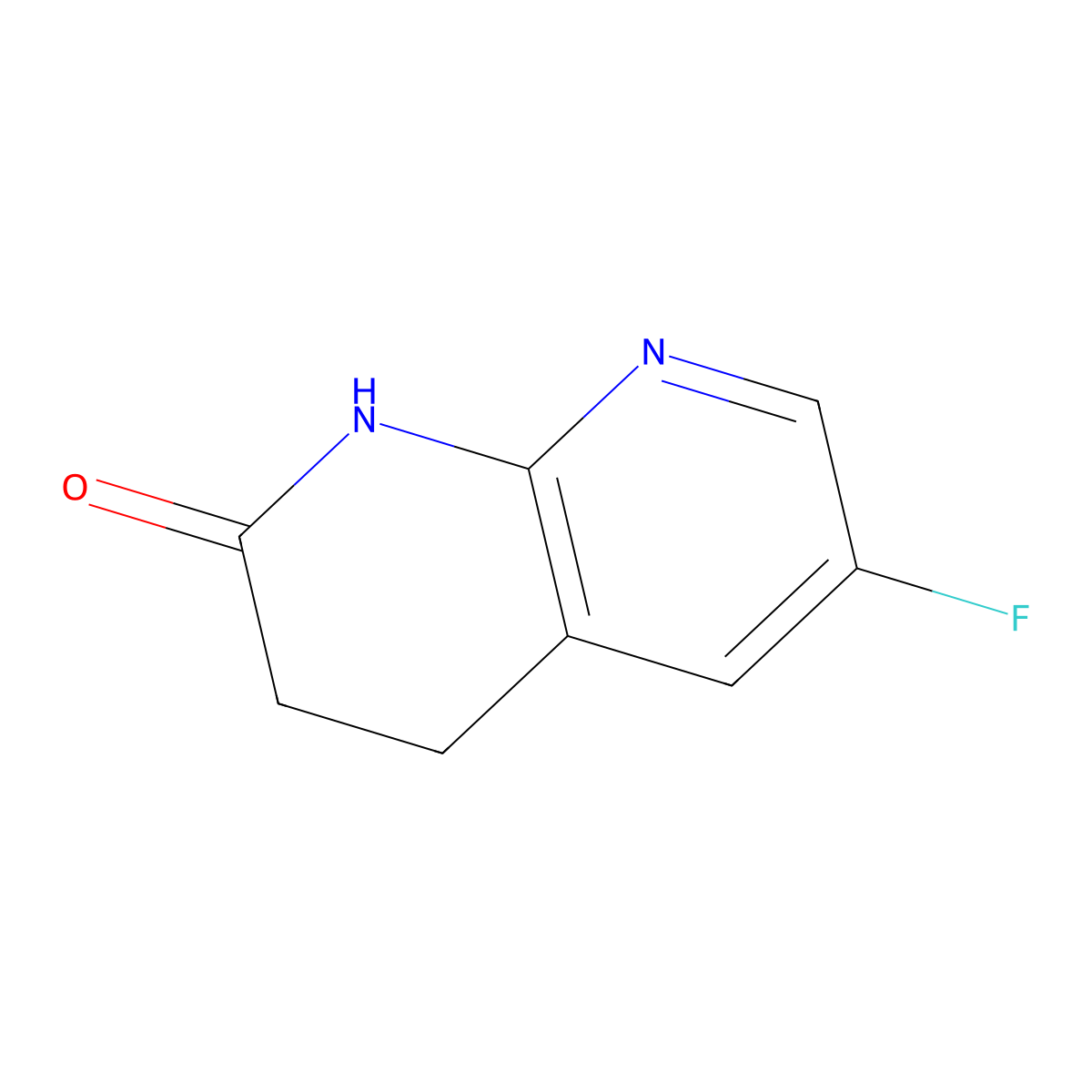 6-Fluoro-3,4-dihydro-1,8-naphthyridin-2(1H)-one molecular structure, CAS 1222533-77-8