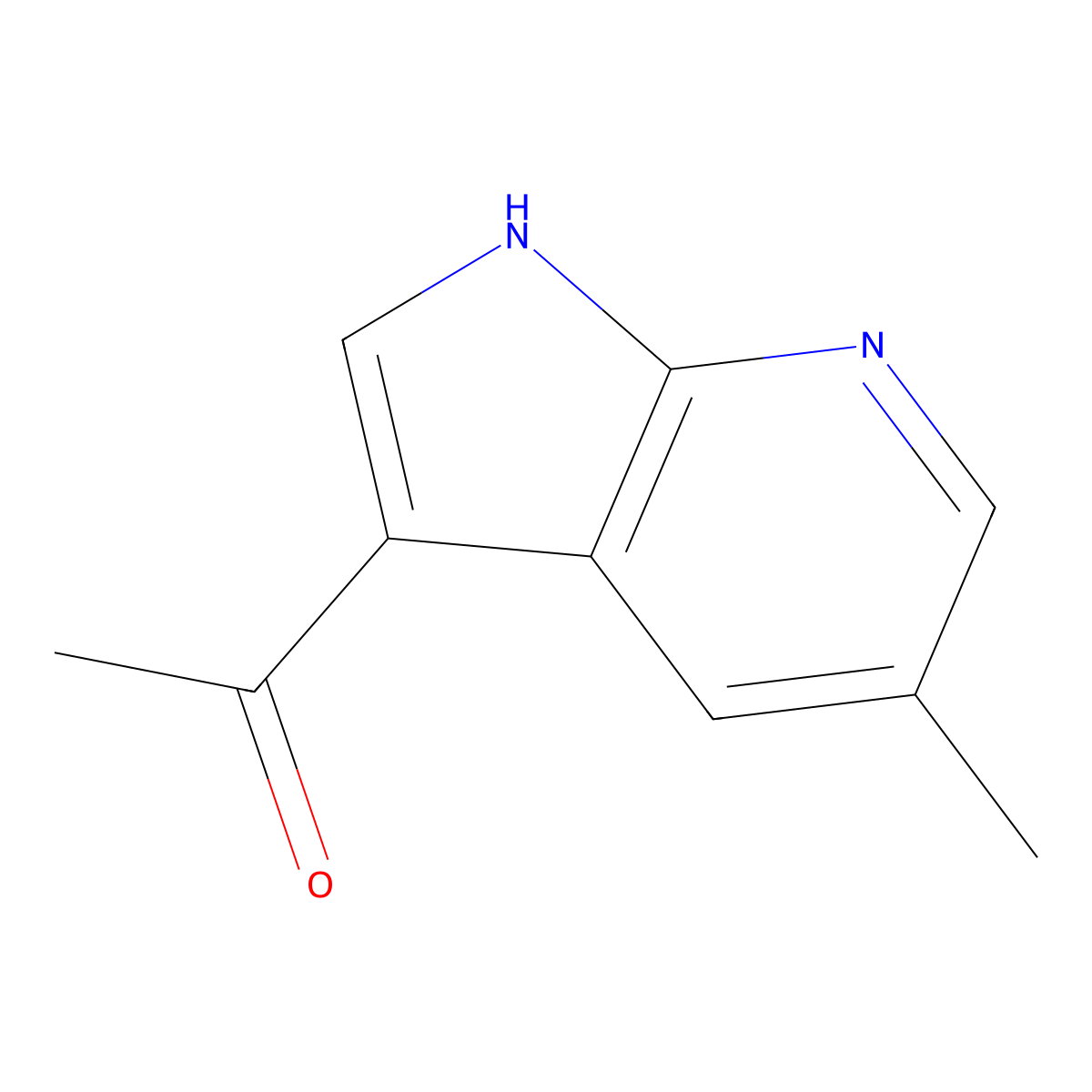 1-(5-Methyl-1H-pyrrolo[2,3-b]pyridin-3-yl)ethanone molecular structure, CAS 1222533-85-8