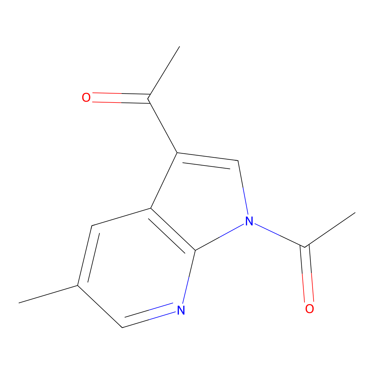 1,1'-(5-Methyl-1H-pyrrolo[2,3-b]pyridine-1,3-diyl)diethanone molecular structure, CAS 1222533-87-0