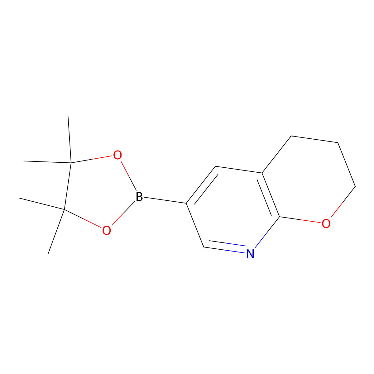 6-(4,4,5,5-Tetramethyl-1,3,2-dioxaborolan-2-yl)-3,4-dihydro-2H-pyrano[2,3-b]pyridine molecular structure, CAS 1222533-93-8