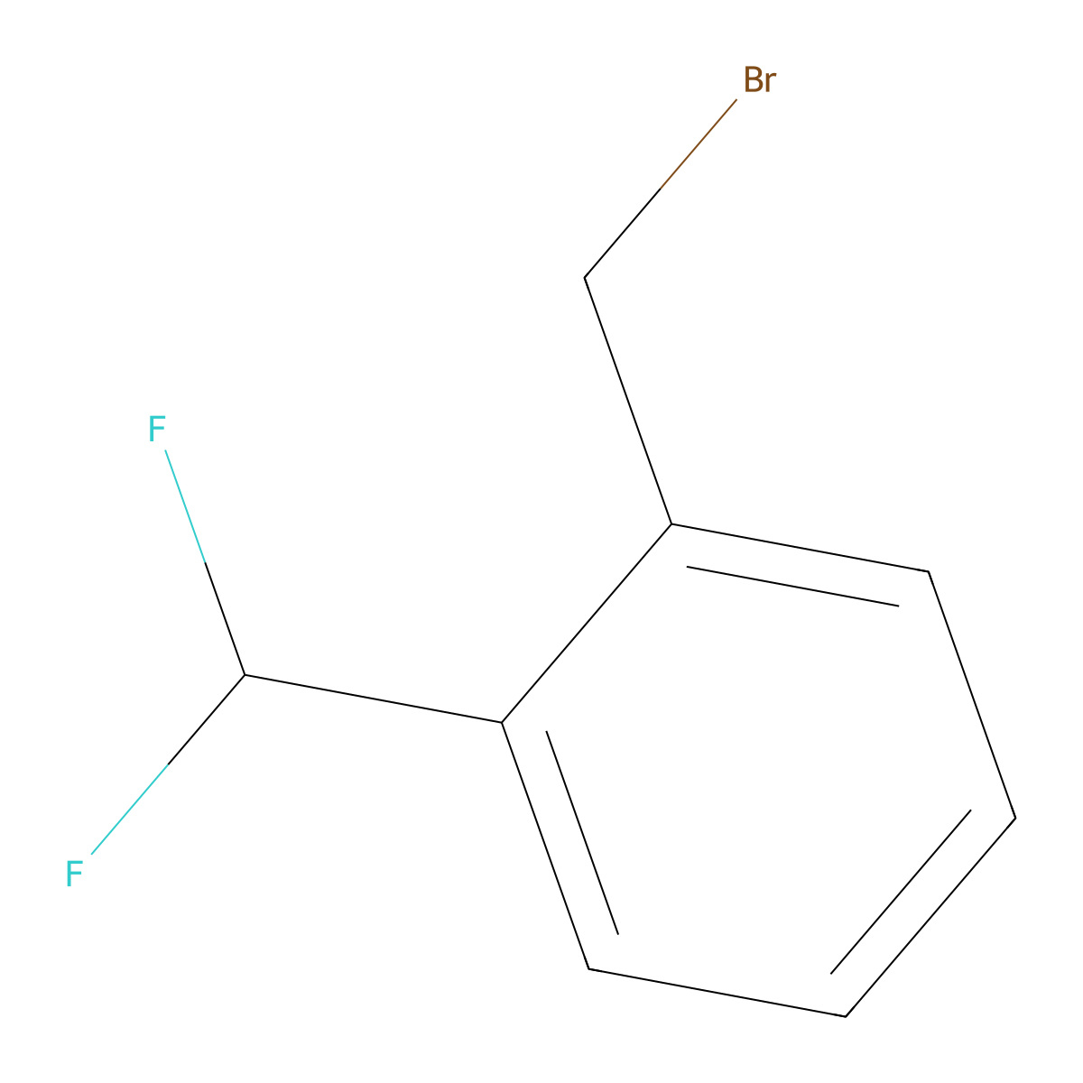 1-(Bromomethyl)-2-(difluoromethyl)benzene molecular structure, CAS 1222556-61-7