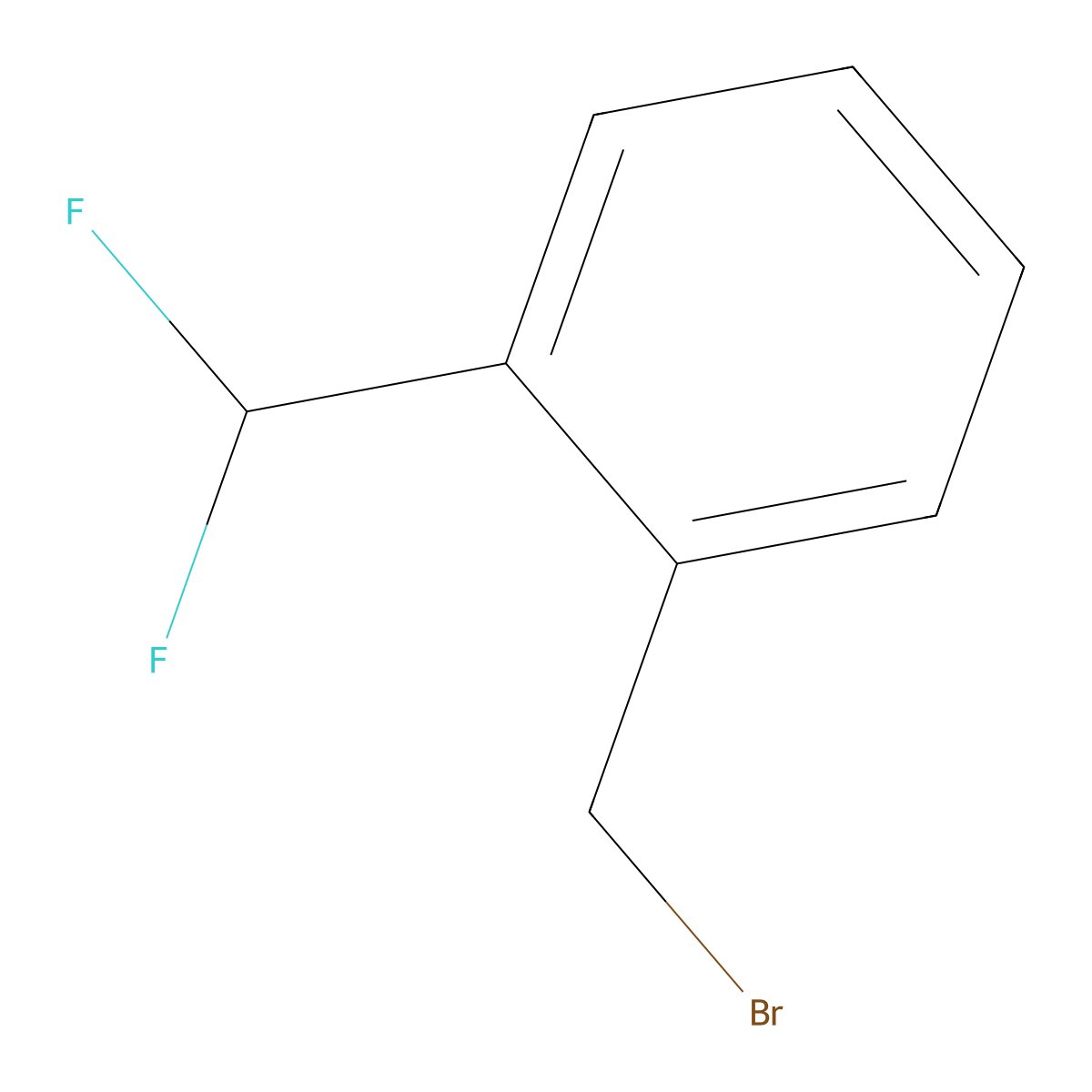 1-(Bromomethyl)-2-(difluoromethyl)benzene molecular structure, CAS 1222556-61-7