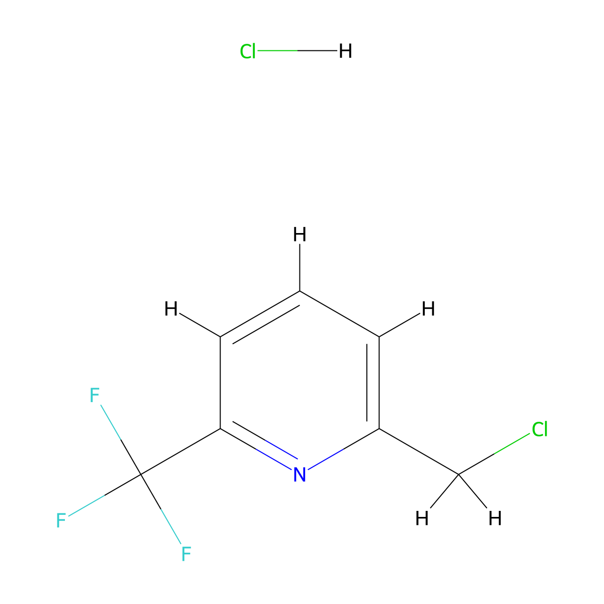 2-(Chloromethyl)-6-(trifluoromethyl)pyridine hydrochloride molecular structure, CAS 1222556-74-2