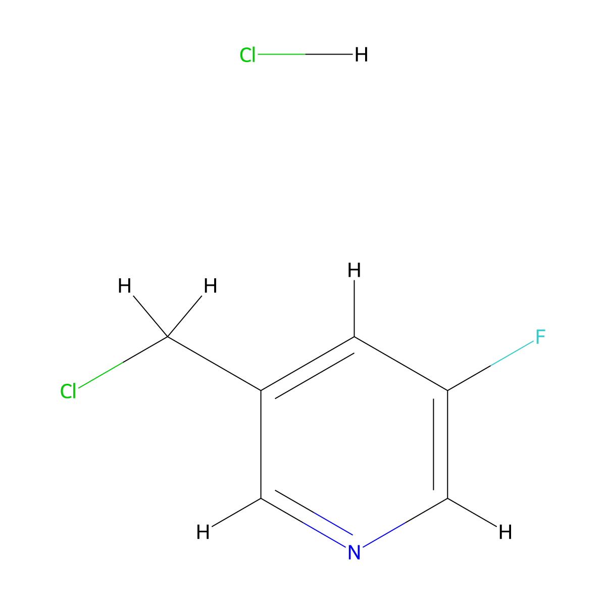 3-(Chloromethyl)-5-fluoropyridine hydrochloride molecular structure, CAS 1222556-83-3