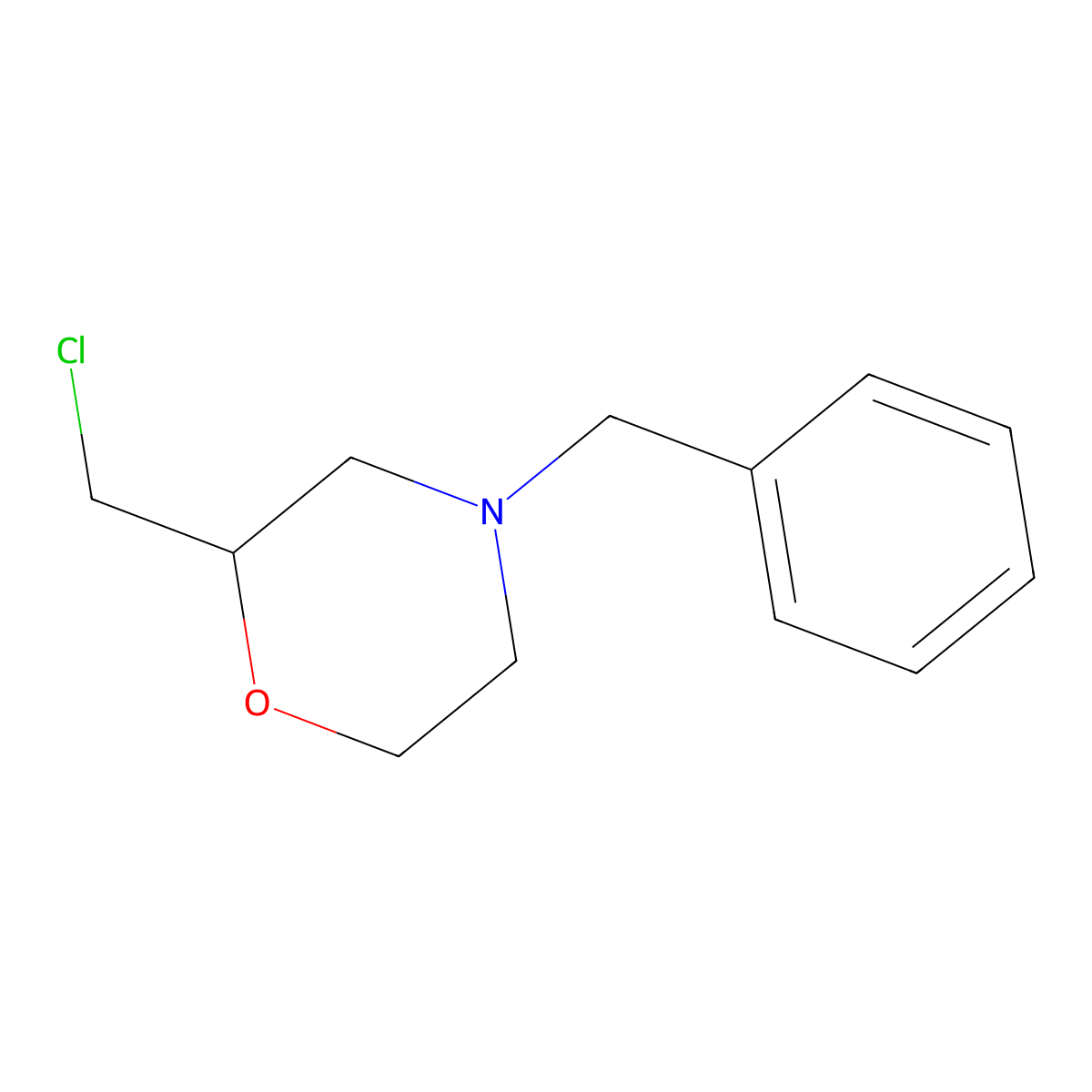 (2S)-2-(Chloromethyl)-4-(phenylmethyl)morpholine molecular structure, CAS 1222556-84-4