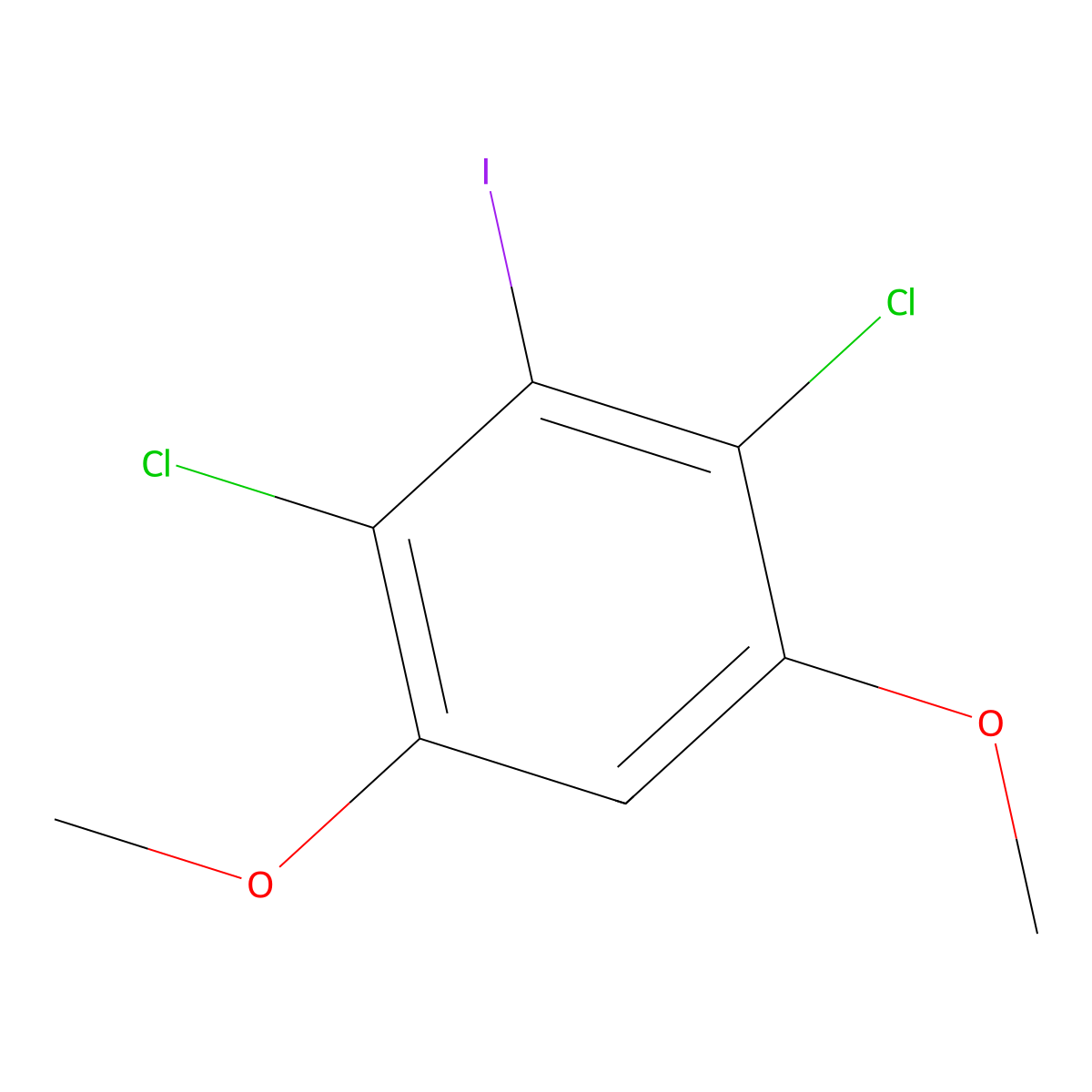 2,4-Dichloro-1,5-dimethoxy-3-iodobenzene molecular structure, CAS 1222564-71-7