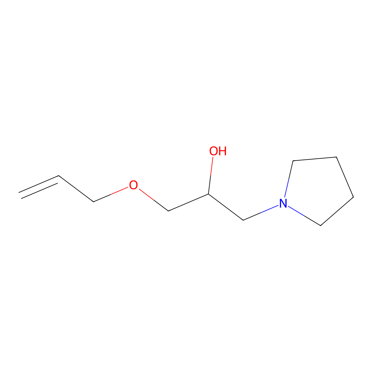 1-(Allyloxy)-3-pyrrolizino-2-propanol molecular structure, CAS 122258-01-9