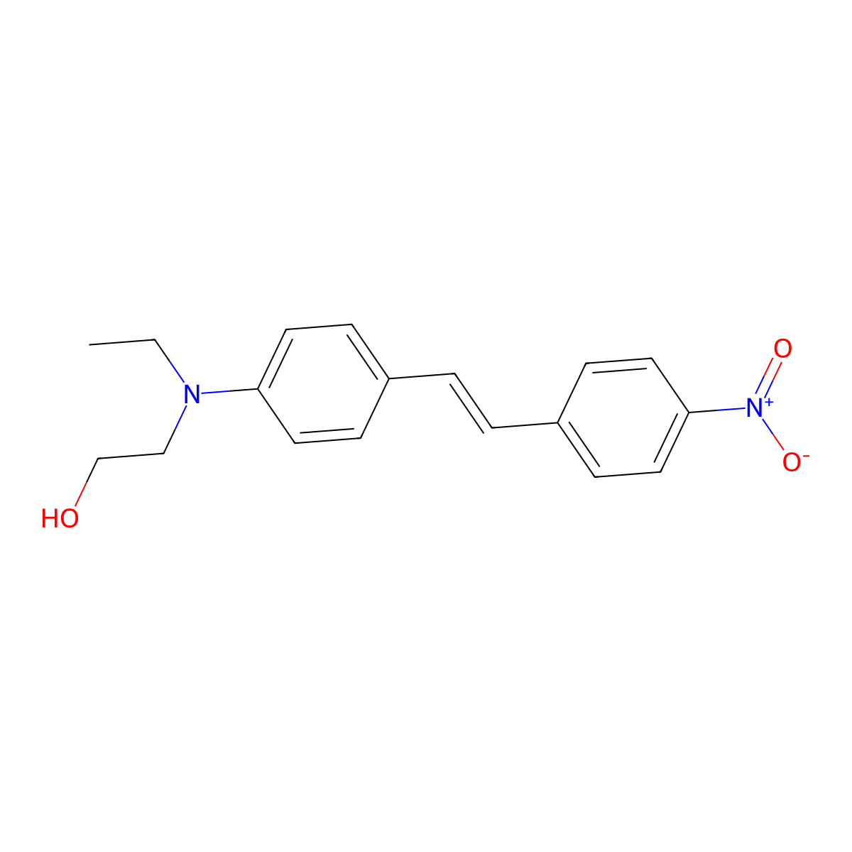 2-(Ethyl{4-[2-(4-nitrophenyl)ethenyl]phenyl}amino)ethan-1-ol molecular structure, CAS 122258-56-4