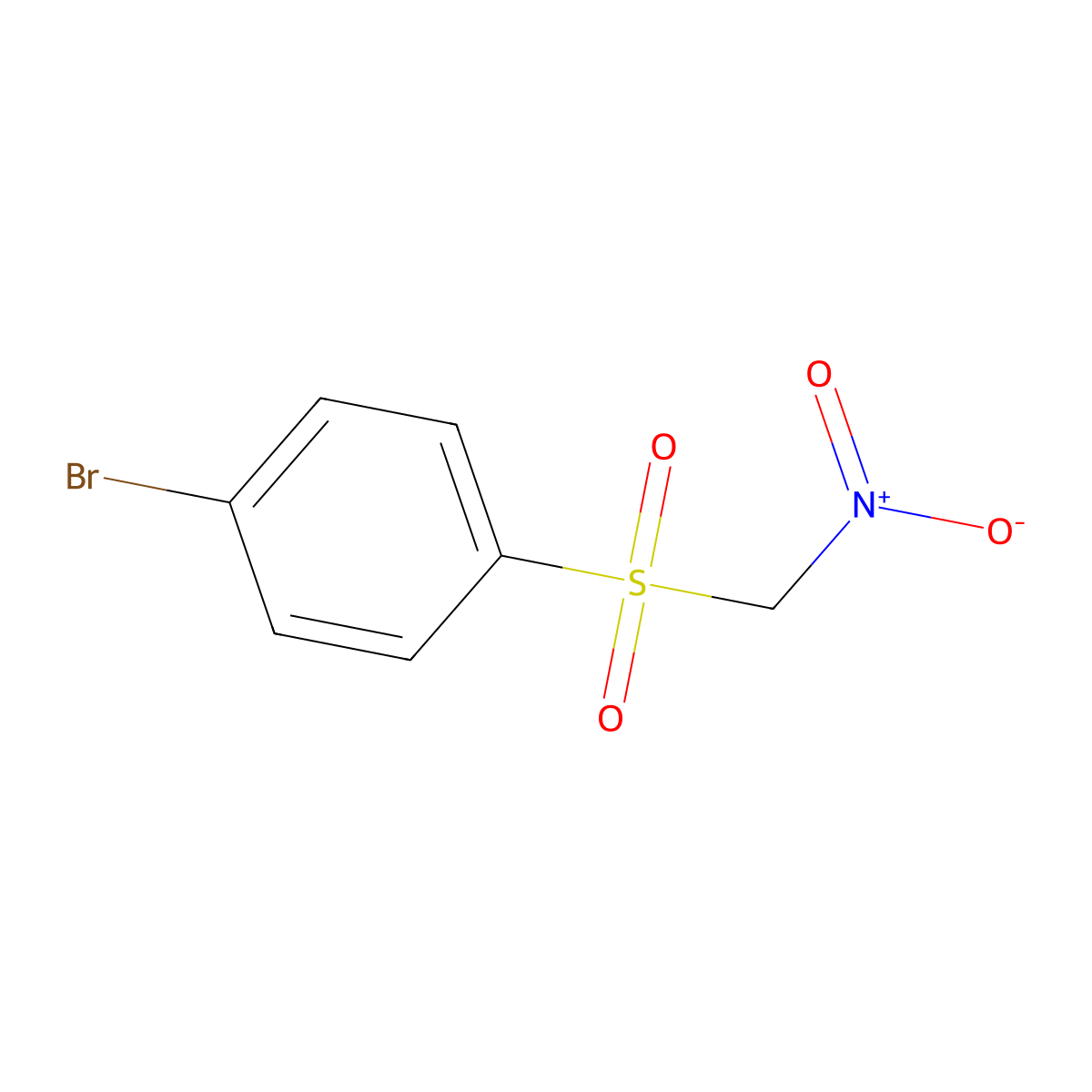((4-Bromophenyl)sulfonyl)nitromethane molecular structure, CAS 122263-08-5