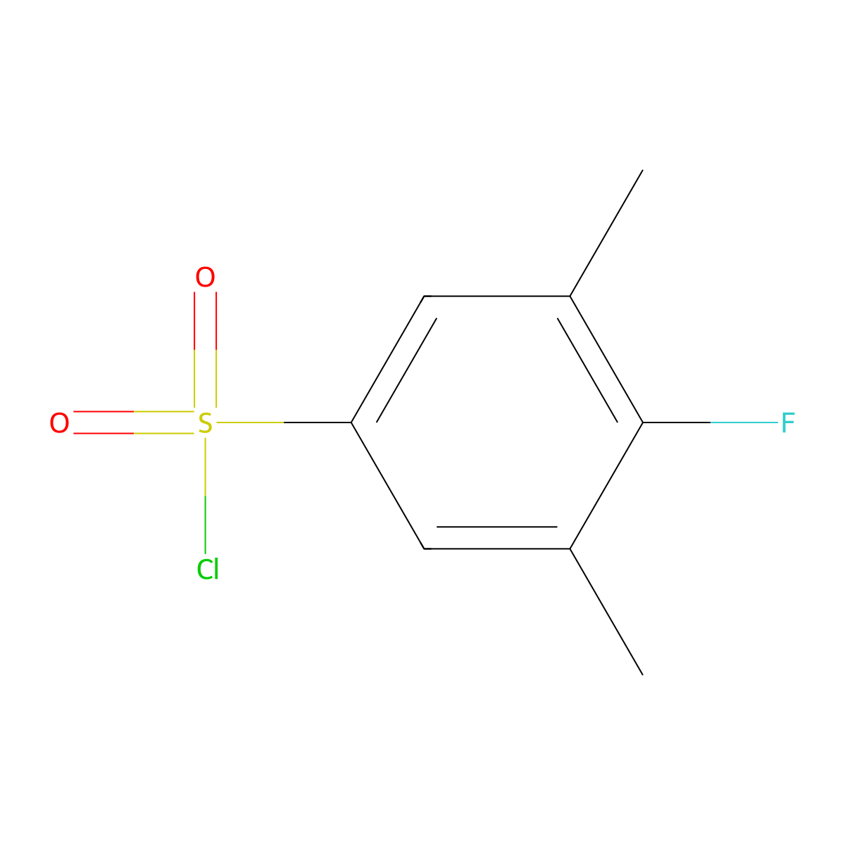 4-Fluoro-3,5-dimethylbenzene-1-sulfonyl chloride molecular structure, CAS 122263-78-9