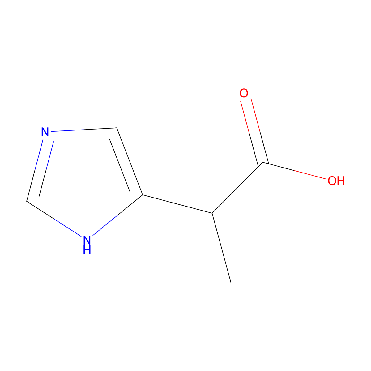 2-(1H-imidazol-5-yl)propanoic acid molecular structure, CAS 1222632-71-4