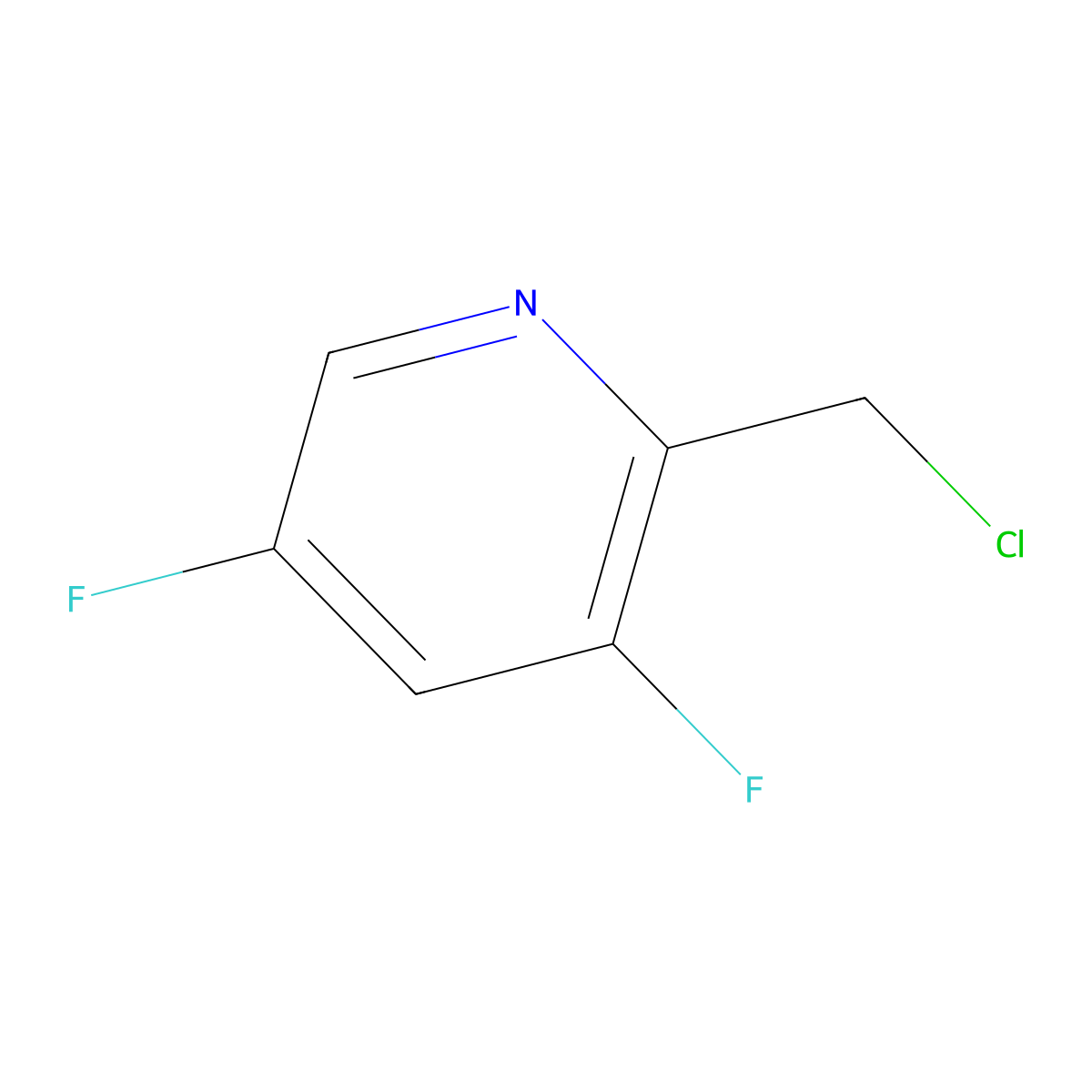2-(Chloromethyl)-3,5-difluoropyridine molecular structure, CAS 1222633-85-3