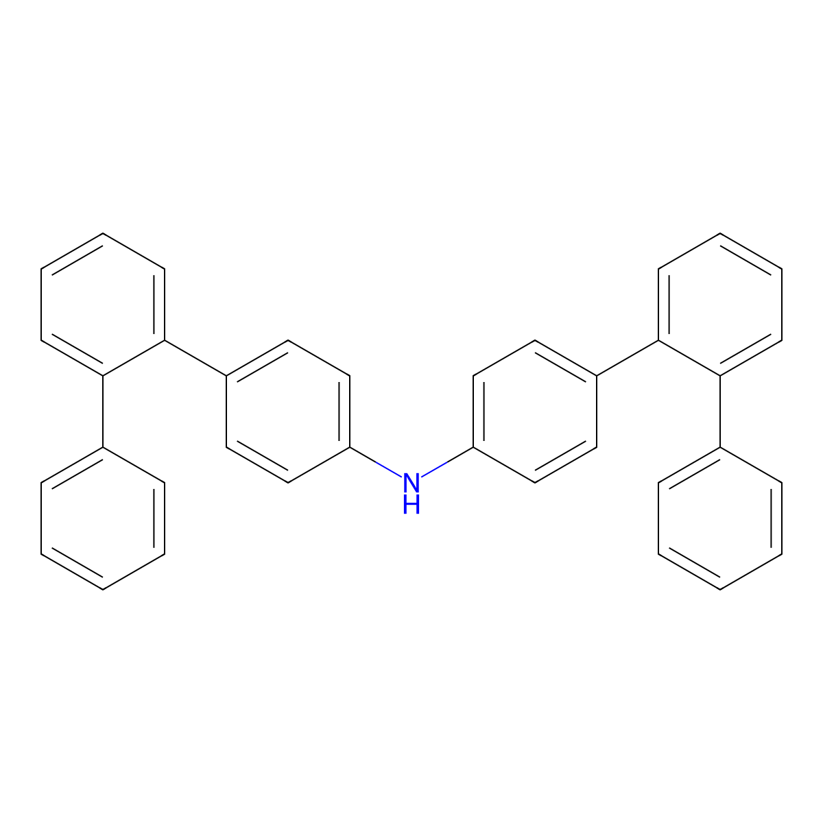 Di([1,1':2',1''-terphenyl]-4-yl)amine molecular structure, CAS 1222634-01-6