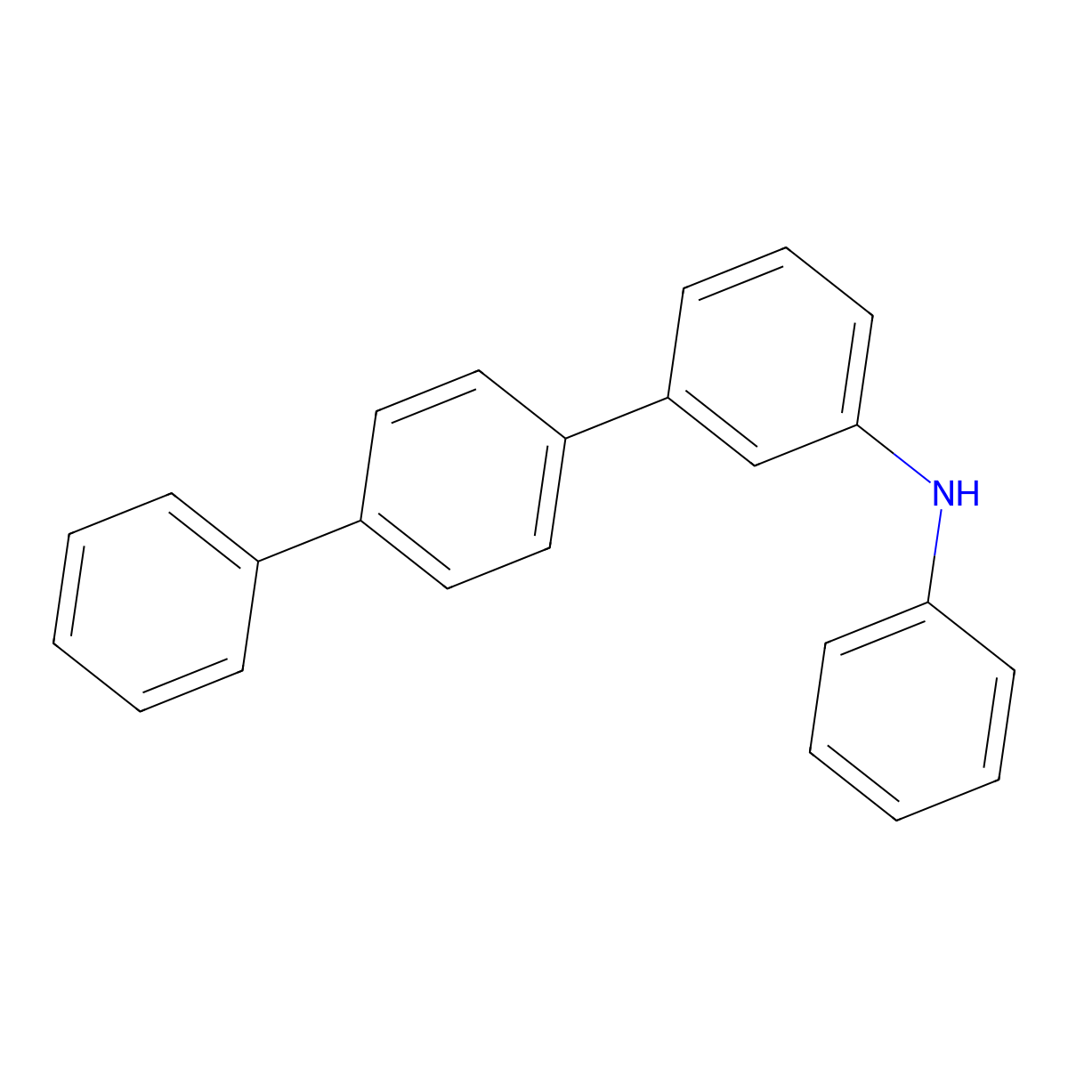 N-Phenyl-[1,1':4',1''-terphenyl]-3-amine molecular structure, CAS 1222634-06-1