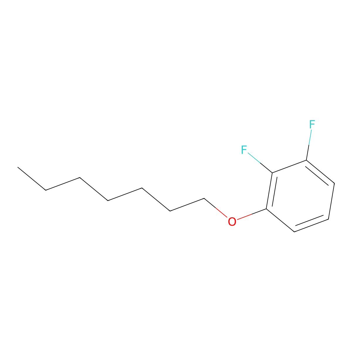 1,2-Difluoro-3-(heptyloxy)benzene molecular structure, CAS 122265-84-3