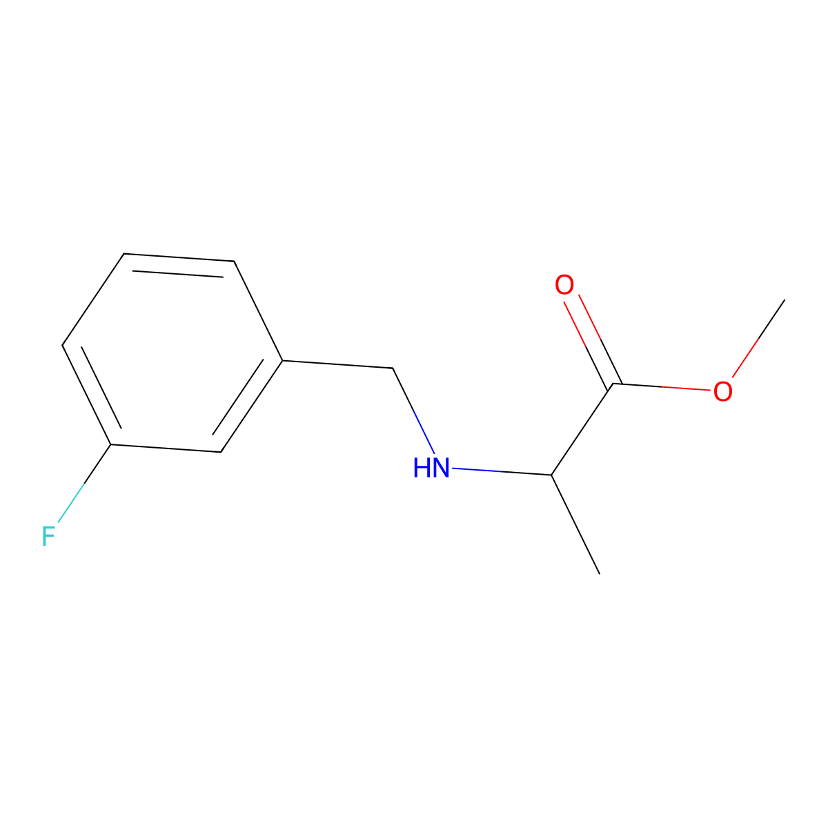 Methyl (3-fluorobenzyl)alaninate molecular structure, CAS 1222654-12-7