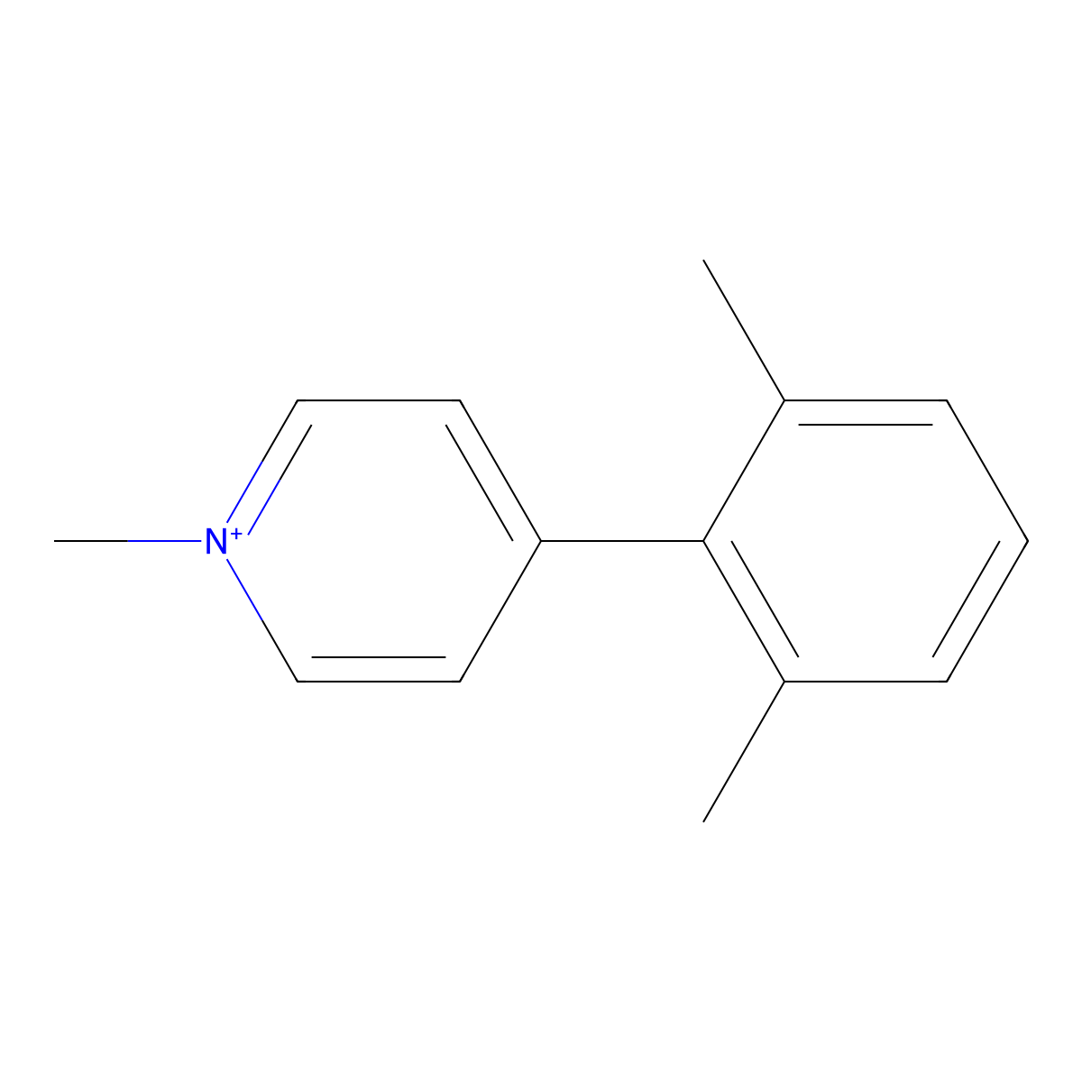 4-(2,6-Dimethylphenyl)-1-methylpyridin-1-ium molecular structure, CAS 122268-84-2