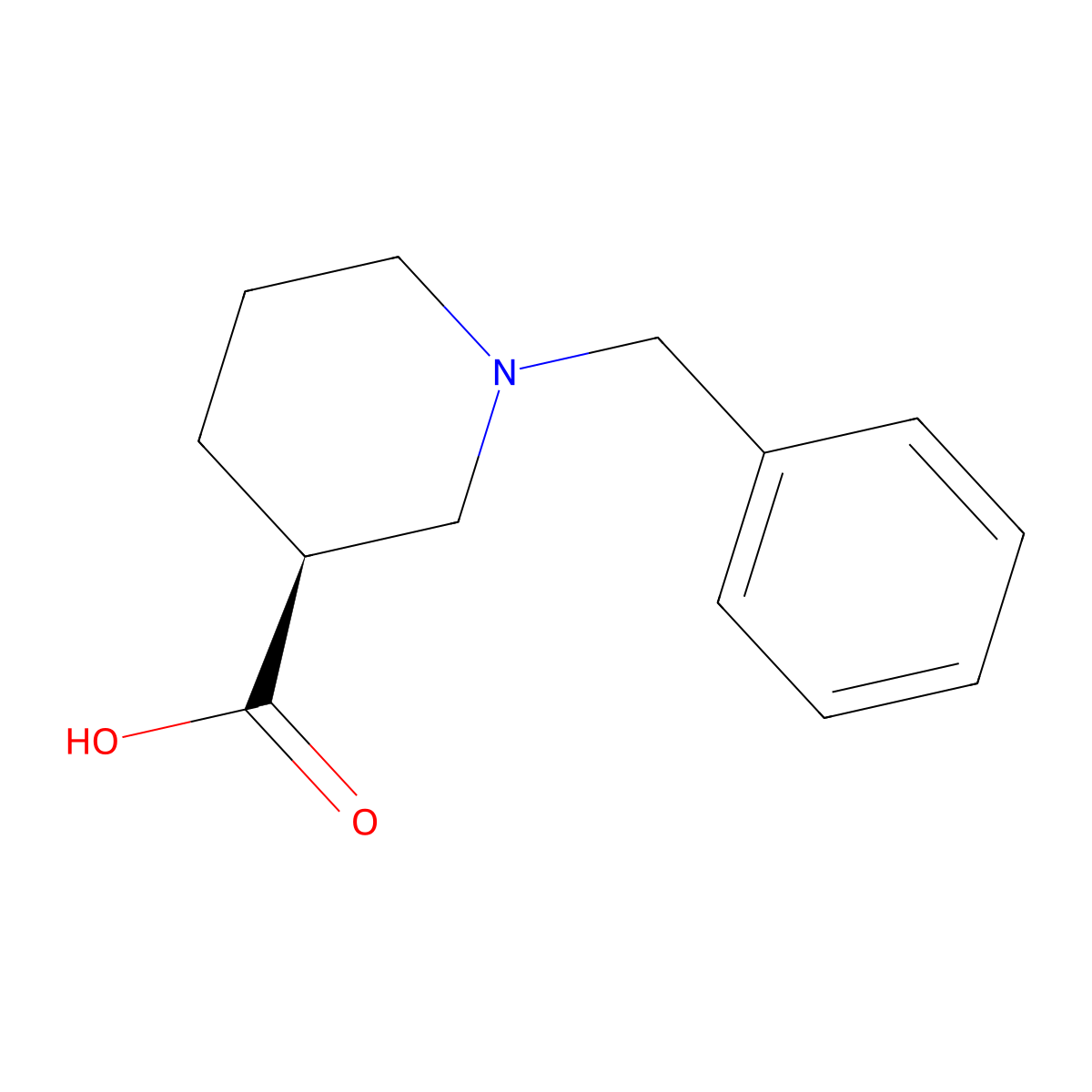 (3s)-1-Benzylpiperidine-3-carboxylic acid molecular structure, CAS 1222710-49-7