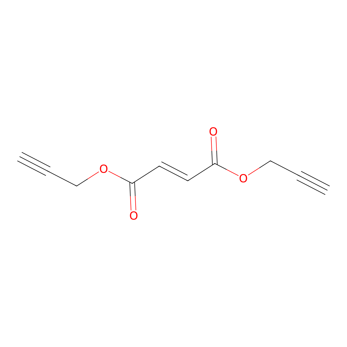 Fumaric acid, dipropargyl ester molecular structure, CAS 122277-21-8